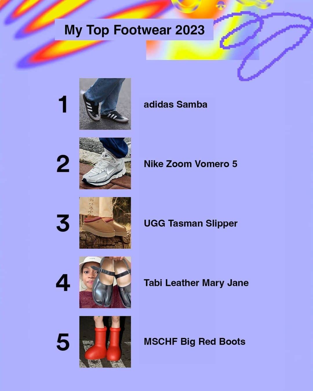 のインスタグラム：「What the footwear rotation was looking like this year...」