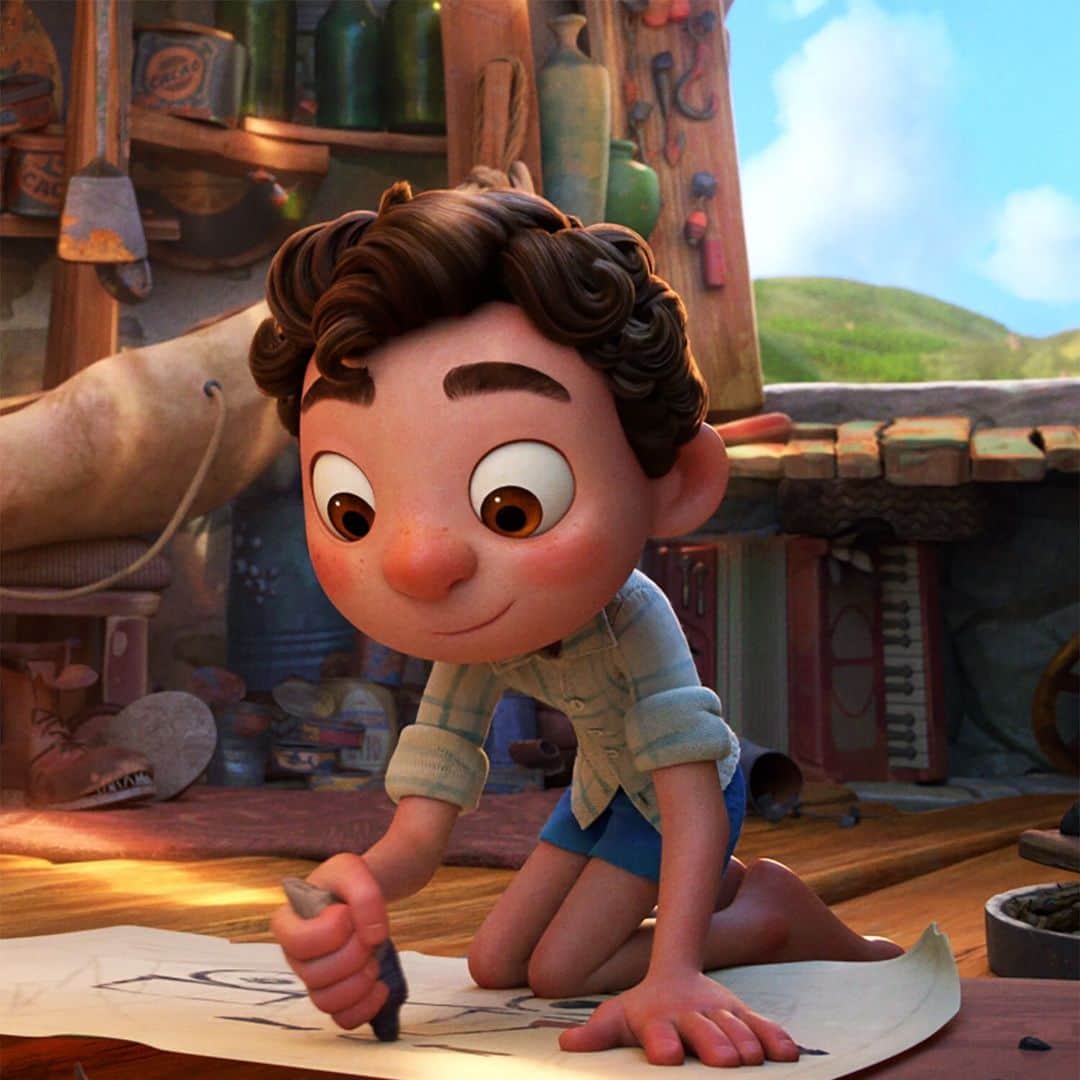 Disney Pixarのインスタグラム：「POV: You're participating in a long distance bicycle race, who would you choose as your teammate? 📖 for Luca  🍝 for Giulia  🐟 for Uncle Ugo 🛵 for Alberto  😈 for Ercole  🐈 for Machiavelli  Other? Let us know in the comments.」