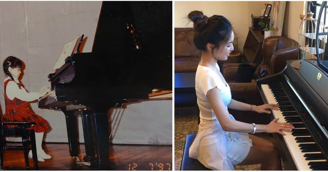 Jhiawen Chengのインスタグラム：「這幾日在準備生涯發展與探索的講座，偶然挖出約莫六歲時鋼琴發表會的照片，比對後來長大後的自己，突然覺得小時候彈琴的自己好可愛喔！🤣🤣🤣（怎麼有種母女的感覺😂）」