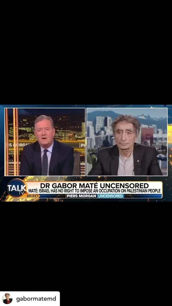 ヤスミン・アル＝マスリーのインスタグラム：「Not the full interview but I am sure you can find it online @gabormatemd again with his humble calm intelligence and integrity sharing and educating the media and public like any expert on human nature, sociology, psychology should be doing right now .. right ?」