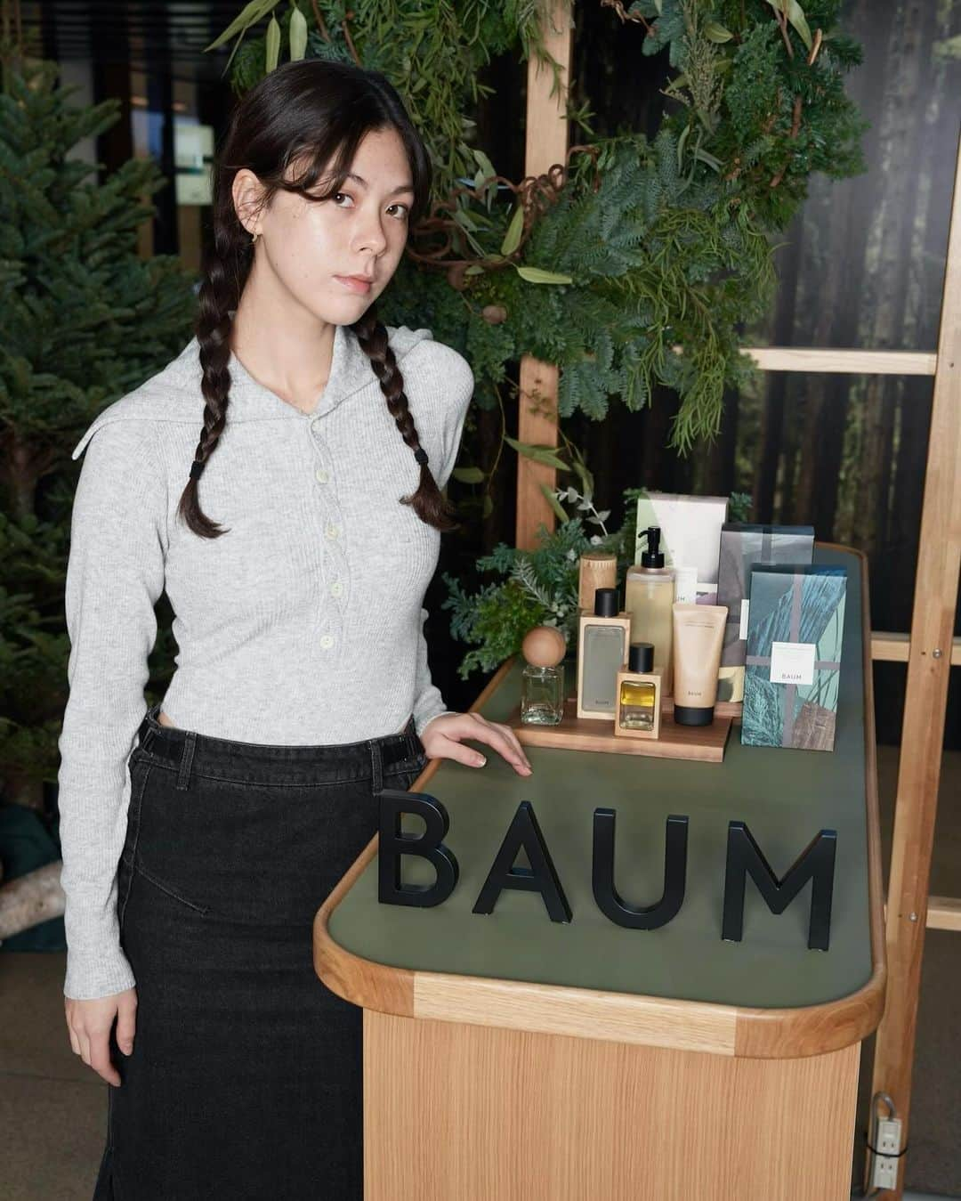 エモン・久瑠美さんのインスタグラム写真 - (エモン・久瑠美Instagram)「BAUM🌿  12/1~12/3 pop up store at With Harajuku🎄  #BAUMHOLIDAY2023  #森林浴美容  #PR  @baum_global」11月30日 17時22分 - kurumixo_