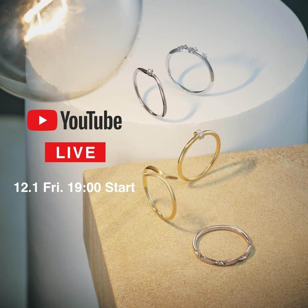 エテのインスタグラム：「《YouTube LIVE》 12/1(金) 19:00~、ete公式YouTubeチャンネル「ete Channel」にてライブ配信を行います。  今回は手元を華やかに彩る、時計&リングのスタイリングをご紹介いたします。  ※スムーズな視聴の為に、まずはete Channelのチャンネルをご登録ください。  ライブ配信が始まりますと、YouTubeアプリのトップページの「ライブ」からご視聴いただけます。  ぜひ ete Channelにてお会いいたしましょう。  #ete #eteChannel #YouTubeライブ」