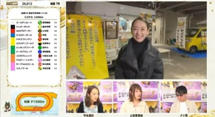 瞳ゆゆのインスタグラム：「船橋競馬、パドック中継でした🐴🥕  今日はリポートありだったので、少し顔出しも😁  昼は暑いくらいだけど、夜は寒～い🐧  温かいものを食べて飲んで！競馬をお楽しみください😊  #船橋競馬場 #競馬 #パドック中継 #アナウンサー #宝塚og」