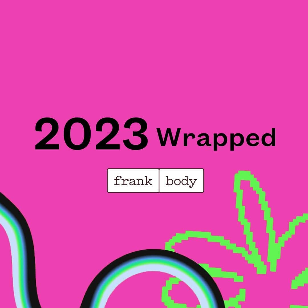 frank bodyのインスタグラム：「2023 Slapped. 👏🏽🕺 Time is just a delusion and then we open presents. Here's my 2023 wrapped, enjoy frankfurts. 🌭」