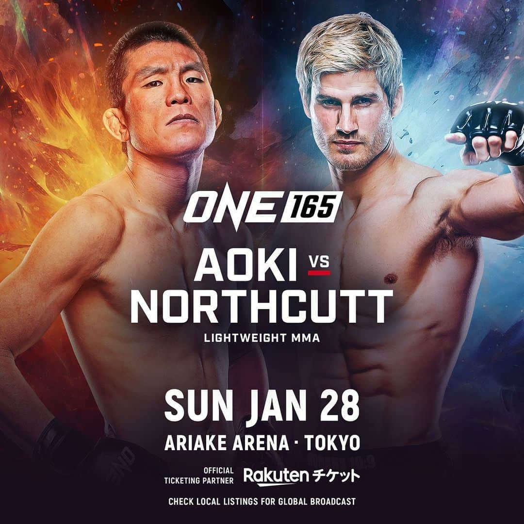 セージ・ノースカットさんのインスタグラム写真 - (セージ・ノースカットInstagram)「IT'S ON 😤 Japanese legend Shinya Aoki faces off with American superstar Sage Northcutt on January 28 in Tokyo! 👊💥 @shinya050983 @supersagenorthcutt⁠ ⁠ #ONE165 | January 28 at 6PM JST⁠ 🎟️ Tickets 👉 Link in bio⁠ 🌍 Global broadcast details coming soon⁠ ⁠ #ONEChampionship #MartialArts #MMA」11月30日 13時01分 - supersagenorthcutt