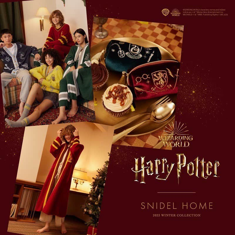 スナイデルさんのインスタグラム写真 - (スナイデルInstagram)「Harry Potter × SNIDEL HOME🪄︎︎✨  明日12.1(fri)から全国店舗にて発売開始!! オンラインストアにて完売しているアイテムもお買い求めいただけます！  昨年大人気を博したコレクションの第2弾！世界中から愛され続けている映画シリーズ「Harry Potter」をテーマにデザインされた、 フィーチャリングコレクションが登場！  今季は作品でもおなじみ、ホグワーツの「4つの寮｣と ホグワーツ魔法魔術学校の生徒たちが大好きなお菓子屋さん 「ハニーデュークス」にフォーカスを。🪄︎︎🍭 グラフィカルに彩られ、煌びやかな世界観を表現する。 まるで魔法にかけられたような、輝きが躍る Harry Potter Collection  #SNIDELHOME #BEAUTYHOMEDRESS #美容パジャマ #ルームウェア  #ハリーポッター #グリフィンドール #スリザリン #ハッフルパフ #レイブンクロー #ハニーデュークス @snidel_home_official @snidel_official @snidel_official_snap @marshmallow_presscat」11月30日 14時19分 - snidel_official