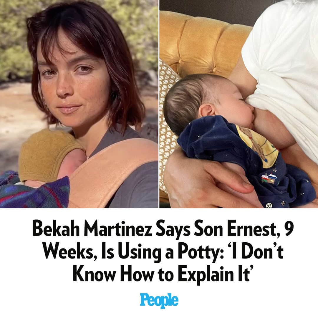 People Magazineのインスタグラム：「Bekah Martinez is trying something new with her third baby. The former 'Bachelor' contestant shares that she's trying elimination communication with son Ernest, 9 weeks.  "Also, on the subject of diapers... elimination communication is wild. Never really tried it with the other two kids, but I've sat Ernest on a little potty about a dozen times after he wakes up and every single time, he's peed immediately and usually poops too," she shared, along with photos of Ernest on his little potty while nursing.  "I always thought it was just coincidence when I heard other people talking about getting their infant to go on a potty. But no — I don't know how to explain it, but it's like he knows — right away when I undress him and put the little potty underneath, he starts going."   Read more at the link in our bio. | 📷: Bekah Martinez/Instagram」