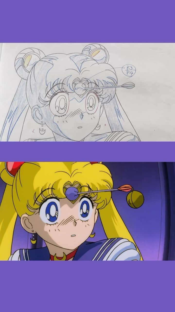 Sailor Moonのインスタグラム：「✨🌙 Here’s the scene from the Sailor Moon R my animation douga drawing is from! I love it so much! I’m hoping to get another when I go to Japan next! 🌙✨  #sailormoon #セーラームーン #animation #animationcel #anime」