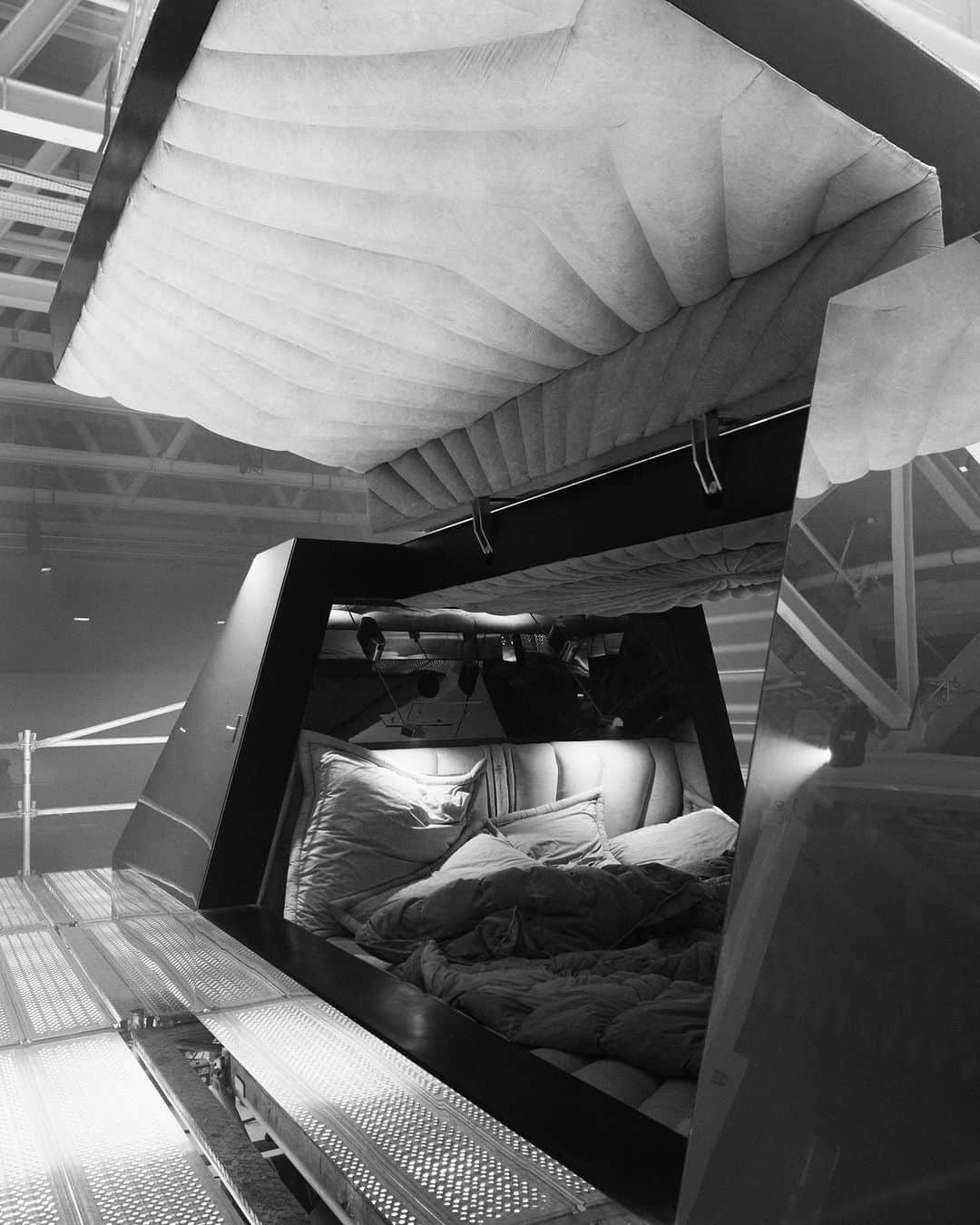 I.T IS INSPIRATIONさんのインスタグラム写真 - (I.T IS INSPIRATIONInstagram)「Moncler + Rick Owens  The soundproof steel sleeping pod.  Immerse yourself in the serenity of our intimately designed sleep pods, accompanied by a meticulously curated collection of apparel including the Radiance Jackets, Down Jacket, Sweatshirt, Hoodies, and tops.  Explore Moncler + Rick Owens collection at I.T stores.  #ITHK #ITeSHOP #RICKOWENS #RICKOWENSONLINE #MONCLERRICKOWENS」11月30日 18時56分 - ithk