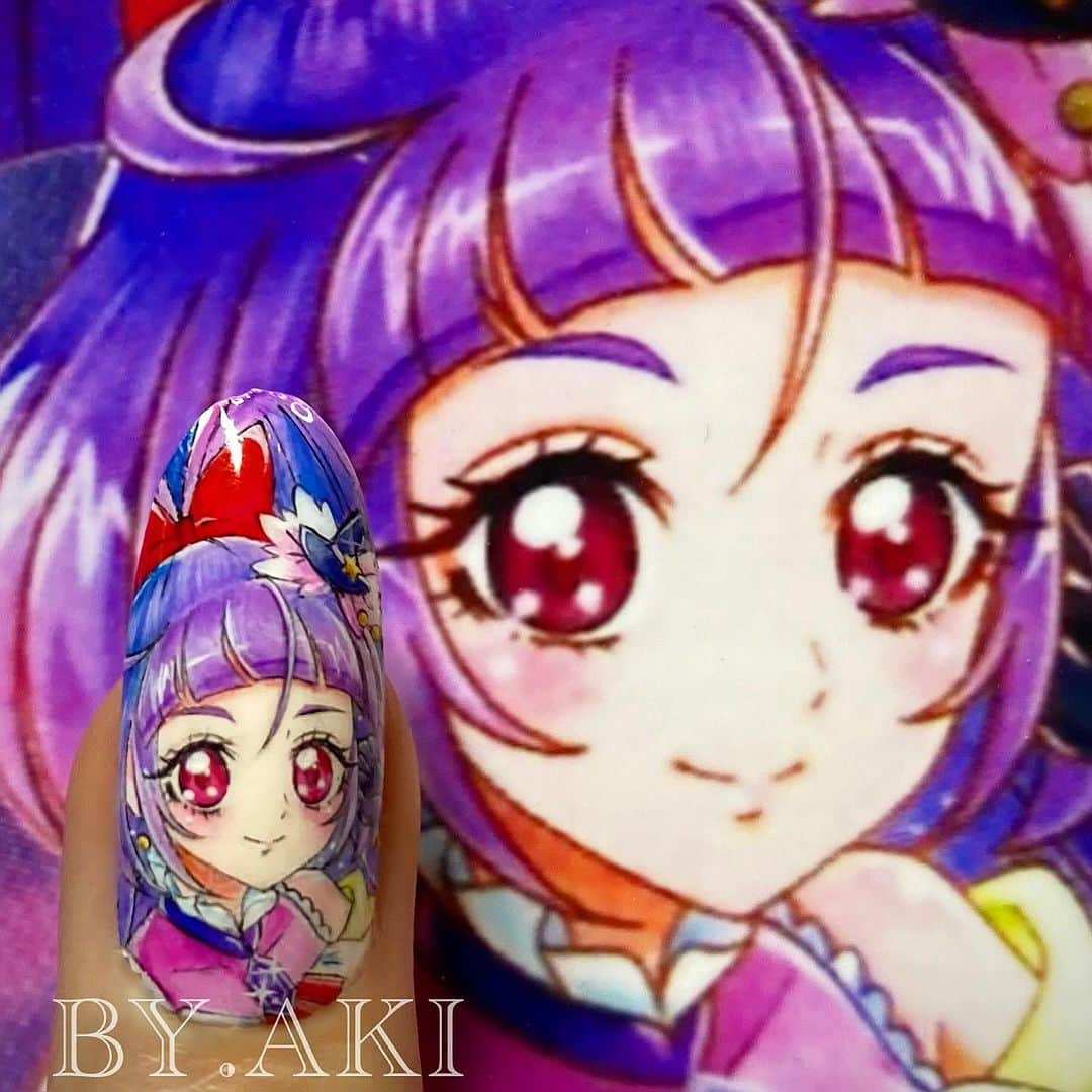 上野明子さんのインスタグラム写真 - (上野明子Instagram)「魔法つ使いプリキュア🪄 キュアマジカル🎀  この子も久しぶり描いたぁ😁  🛒🛒🛒🛒🛒🛒🛒🛒🛒🛒🛒  💅プロネイリストさん @nailshoptat  🎨誰でも🆗 @nailoid.by.aki   #purikyua  #魔法使いプリキュア #プリキュア #プリキュアネイル  @by.aki #anime#manga #NAIL#ジェルネイル#ネイル#福岡#福岡市#全てジェルネイル#手描きネイル#all.gel#痛ネイル#ネイリスト#キャラネイル#네일#gel甲#美甲#clou#مسمار#paku #uña」11月30日 19時13分 - by.aki