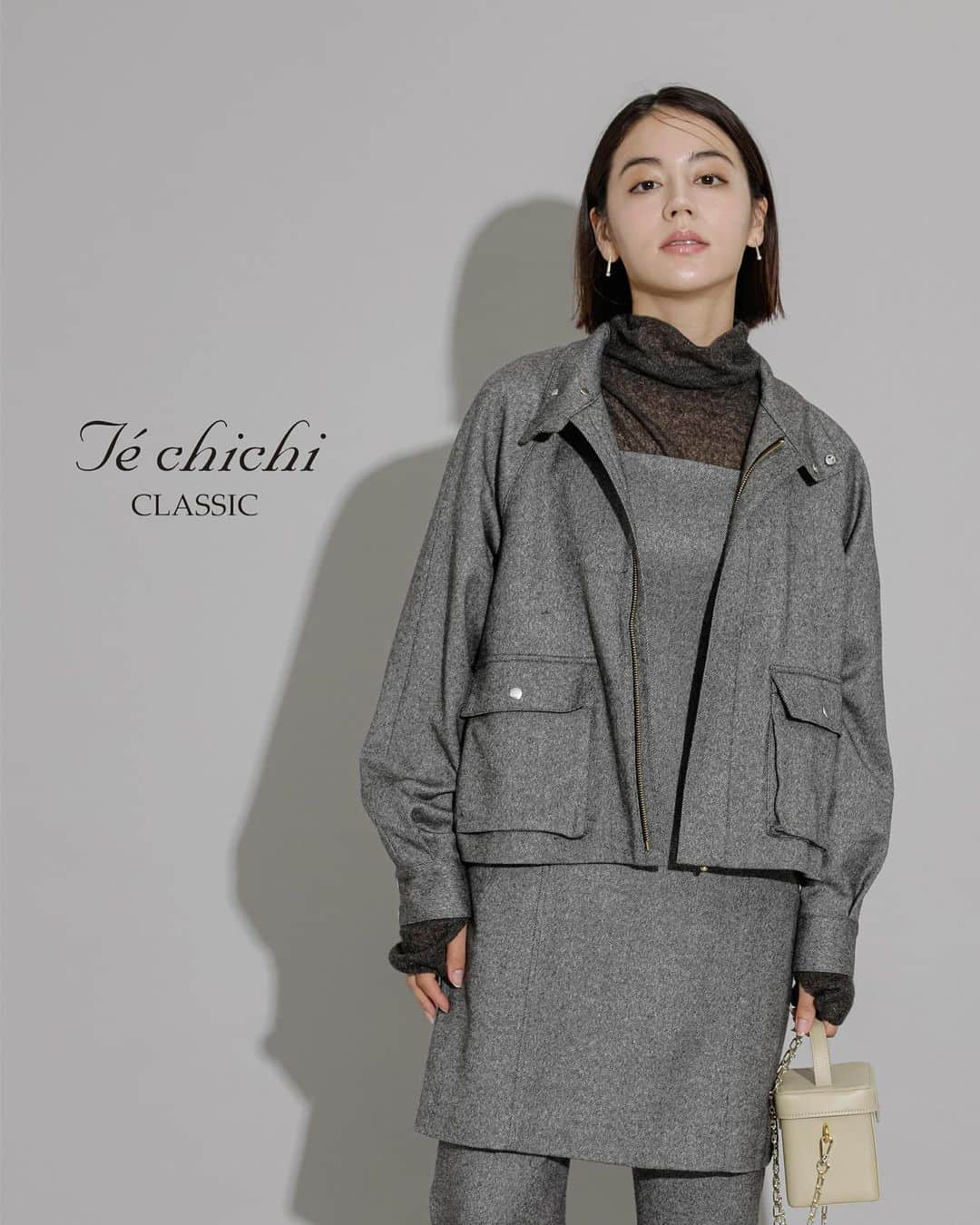 Techichiさんのインスタグラム写真 - (TechichiInstagram)「Te chichi CLASSIC  2023 Hiver ⁡ 今シーズンのテチチクラシックも、特別感あふれるラインナップで登場！ ほんのりと光沢のあるウール高混率のツイードシリーズは、アウター、ワンピース、パンツの3ピースでの着こなしや、セットアップ、単品と、スタイリングを品よく仕上げてくれるアイテムです。 ぜひ、店頭にてテチチクラシックの新たなラインナップをチェックしてみてください。 オンラインショップでは、12/1（金）12:00-販売予定となっております。 ⁡ ⁡ ⁡ ・ Jacket ￥28,490（tax incl.）_№2300005 black ⁡ ・One-piece ￥18,590（tax incl.）_№2100001 black ⁡ ・Pants ￥17,490（tax incl.）_№2400005 black ⁡ ⁡ ※商品画像は、撮影環境やご利用のPC・スマートフォンのモニター環境などにより実物と色味に差異がある場合がございます。 ⁡ ===================================== ⁡ ⁡ #techichi  #テチチ #techichiclassic #テチチクラシック #2023aw #2023winter #ツイード  #セットアップ #パンツコーデ」11月30日 19時30分 - techichi_official