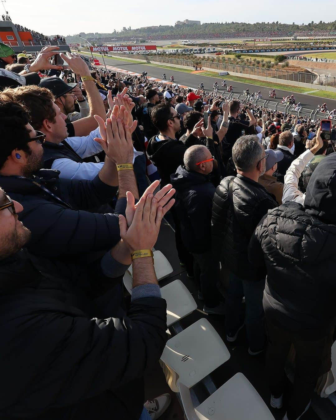 MotoGPのインスタグラム：「Still can't get over the magical season finale our #MotoGPVIPVillage guests lived in Valencia last weekend! ✨ Caution ⚠️ if you#SwipeLeft ⬅️ you could get a bit jealous 🤩  #ValenciaGP 🏁 #MotoGP #Motorsport #Motorcycle #VIPVillage」