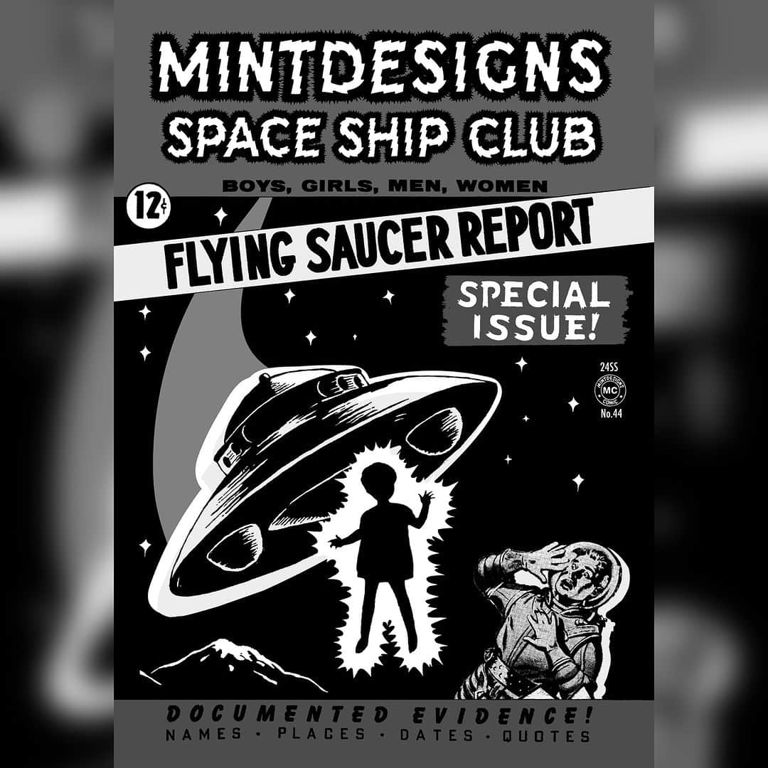 ミントデザインズのインスタグラム：「~2024 SS COLLECTION∼ “MINTDESIGNS SPACE SHIP CLUB”  12/1(fri)-  懐かしい未来像。 かつて人々が夢見た宇宙への憧れや恐れ。架空の少年少女が所属する「スペースシップクラブ」をテーマにしています。   SFコミックの表紙から着想を得た柄や、 アンティークの天体図柄、立ち入り禁止の金網、いかにも怪しそうな”レントゲン眼鏡”の広告ビジュアルなどをモチーフに展開。  大人になっても変わらない好奇心や想像力を。  #mintdesigns #2024ss」