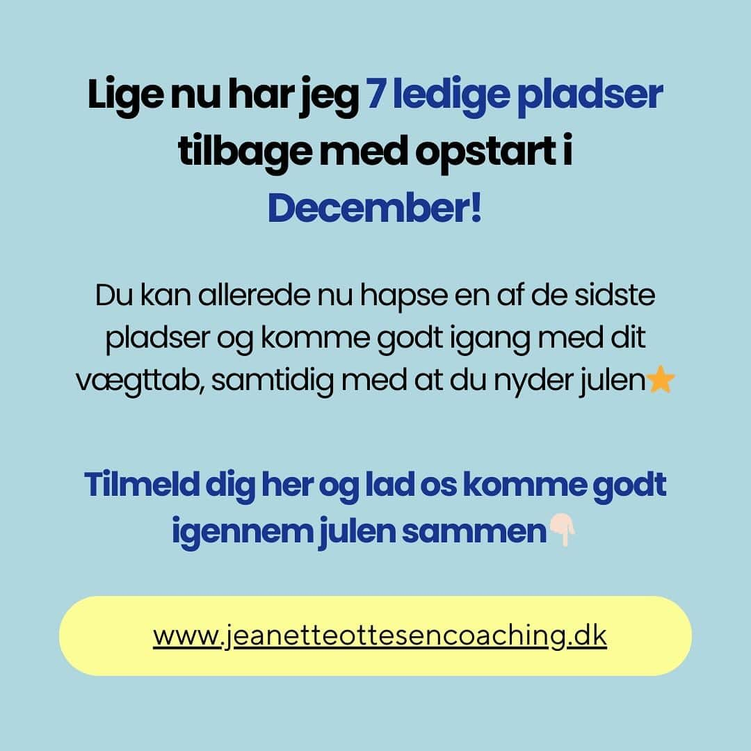 ヤネッテ・オッテセンさんのインスタグラム写真 - (ヤネッテ・オッテセンInstagram)「Lyder dette som noget du kan relaterer til?😮‍💨  De fleste kvinder, har under et vægttab, svært ved at navigere alle de udfordringer, som December måned byder på. Derfor vælger mange at kaste håndklædet i ringen og vente med at starte deres vægttabsrejse til det nye år😕 Og vi ved alle hvordan det går med uholdbare nytårsfortsæt.   MEN ved du hvad? Du behøver altså ikke at rykke dine mål til næste år, blot pga. juletiden. Lad mig hjælpe dig til at skabe plads til en December med god samvittighed, hvor du samtidig taber dig. Det kræver nogle konkrete redskaber og værktøjer og dem kan jeg give dig🌸  📲Klik på link i min bio og skriv dig op til en uforpligtende samtale.   Jeg har 7 pladser tilbage med opstart i December, hvor jeg giver dig redskaberne til at kunne navigere i dit vægttab i december måned🌱 Valget er dit ❤️  Kram  JO  #jeanetteottesencoaching」11月30日 20時17分 - jeanetteottesens