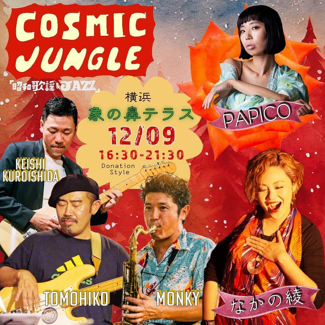 MONKYさんのインスタグラム写真 - (MONKYInstagram)「来週は関東に戻り、COSMIC JUNGLEな日々！  12月6日は目黒カラビンカにてfeat.なかの綾。  濃ゆい大人が集まるアジアな夜、『亜晩』。 カラビンカの美味しい料理と音楽のダブルパーンチ👊 たまらん夜になるでshow♬  7日はfeat.椎名純平で新宿二丁目のDJ BARネオ・マスカレード! 初めましてのお店だけど、噂じゃめちゃホットなお店らしいのでとても楽しみ！！ ノンケの人も安心して遊びに来てね！😁  9日は、みなとみらいの象の鼻テラスで、クリスマスソングやキッズ向けの曲、もちろん大人向けの曲もいっぱいやります。 イルミネーションのアート作品とのコラボイベントでもあり、子連れで夜遊びをテーマのナイスな企画。  ママさんボーカル、なかの綾、PAPICOの2人をむかえてワイワイやります。 楽しみでしょーー！！！  15日は北千住のBooty Callにてfeat.なかの綾。  ここでしかない親密な空間で迫力の音楽を浴びに来て下さい♬ Good Vibes溢れるいいお店なんだよなぁ。 是非！！！  16日は今年最後のCOSMIC JUNGLE。 今年もたくさんお世話になった横浜ドゥビドゥバーで、今年は最多出場の、なかの綾と一緒に乾杯したいと思います！ テ⚫︎ーラ祭りになっちゃうのか！？😁😁😁  各地で会いましょう♬  詳しくはプロフィールのリンクから、もしくはCOSMIC JUNGLEのページにJamp🚀🚀🚀 @cosmic_jungle2021」11月30日 20時22分 - ____monky____