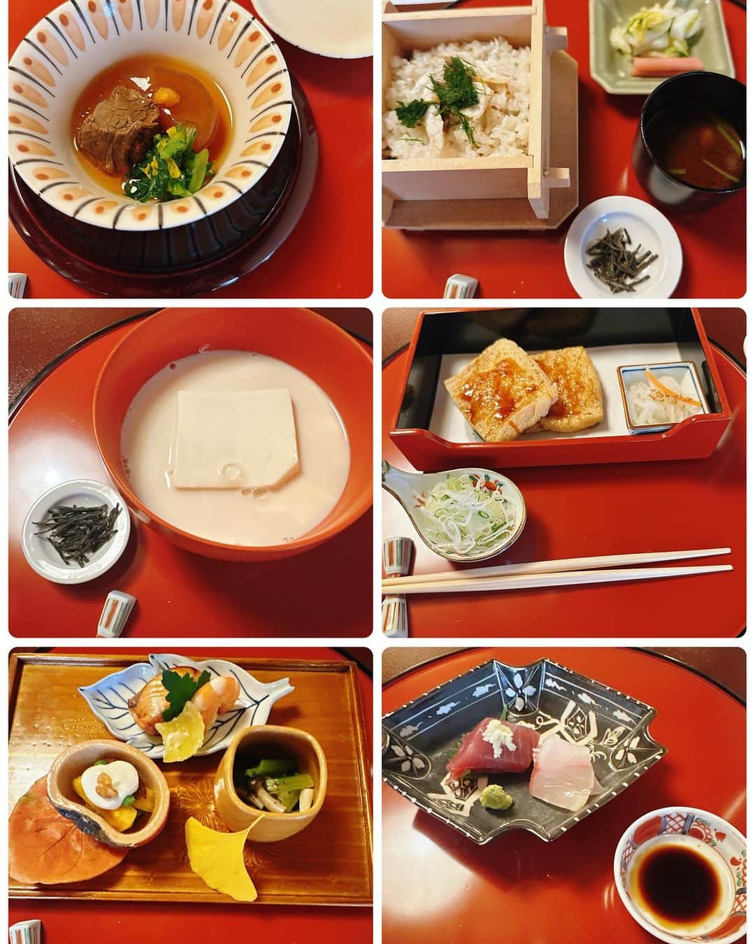星那美月のインスタグラム：「お誕生日ランチにずっと行ってみたかったお豆腐屋うかいに行きました😚」