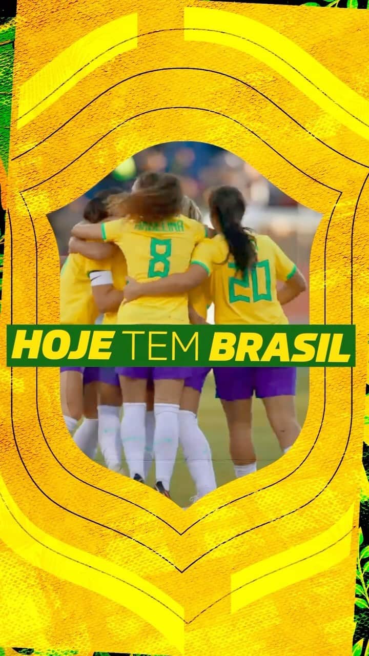 サッカー ブラジル代表チームのインスタグラム：「É HOJE, BRASIL! 🇧🇷  Passando para lembrar que é dia de #SeleçãoFeminina em campo! Contamos com a sua torcida! Vamos com tudo!   🇧🇷 x 🇯🇵 🗓️ 30/11 - 15h15 🏟️ Neo Química Arena - São Paulo (SP) 📺 @tvglobo e @sportv 🎟️ https://selecaofeminina.soudaliga.com.br (Link na bio)  🎥 @_talitaferreir / CBF」