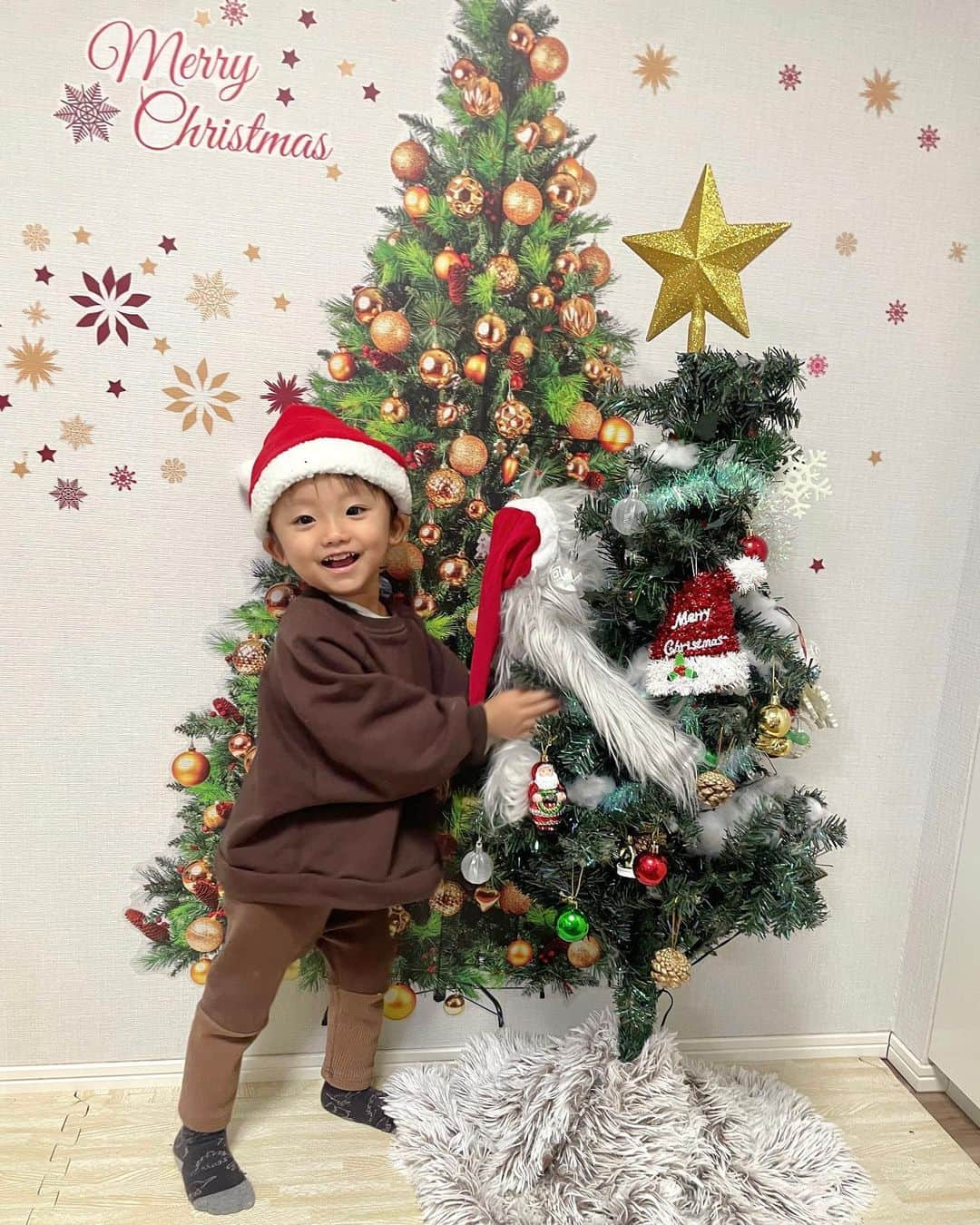 長谷川真美のインスタグラム：「クリスマスモンスター🎄  このオーナメント可愛すぎない？！ こんなのみたことない🤣  ピカキュウhome @pikaqchristmas の オリジナルクリスマスオーナメントで クリスマスツリーに飾っても お部屋にインテリアとして飾っても可愛い💕 はちきゅう兄弟も大はしゃぎ！！！笑  我が家はもちろんクリスマスツリーに💡 これは心ときめく…💗 ツリーをギュッとして チラッとしてる感じが可愛いすぎる🎄✨  ツリーは #ニトリ の120cmです😊  https://item.rakuten.co.jp/pika-q-home/880000/  @pikaqchristmas  #pr #インフルエンサーワークス #pikaqchristmas #ピカキュウクリスマス #クリスマス2023 #クリスマスが待ち遠しい #クリスマス #クリスマスツリー #クリスマス準備 #クリスマスツリー飾り付け #クリスマスモンスター」