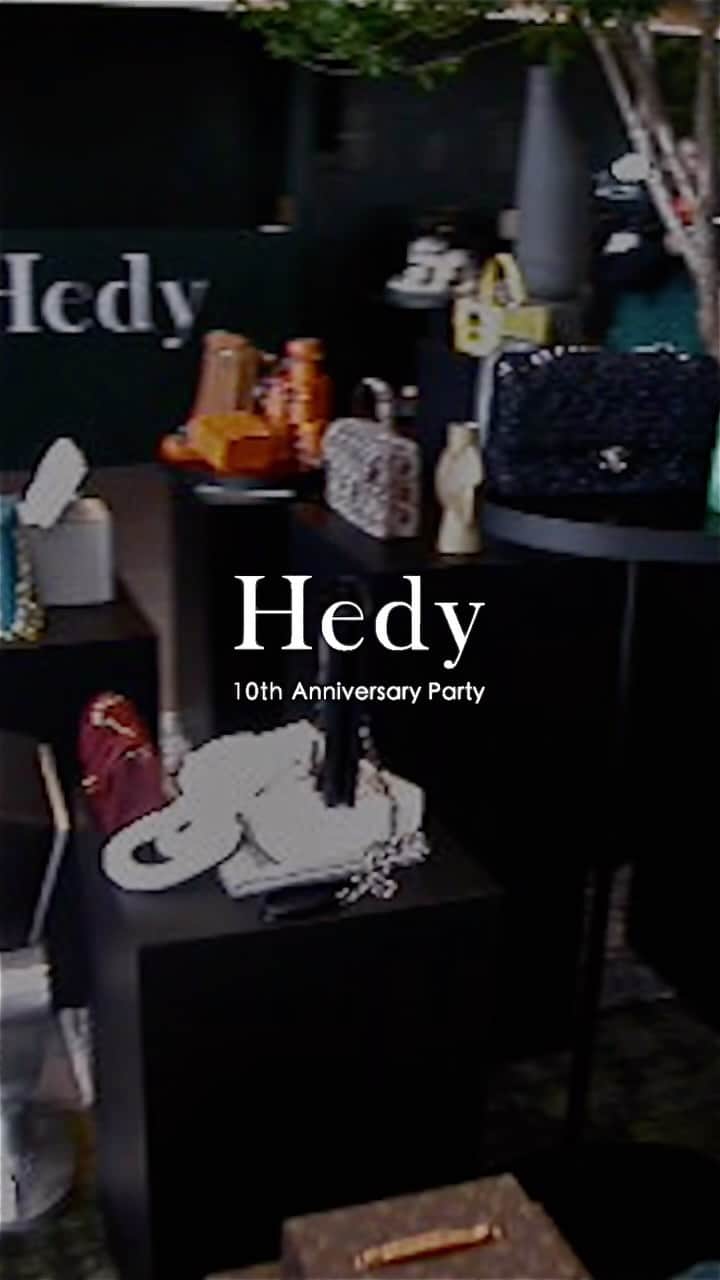 Ｈedyのインスタグラム：「. 【Hedy 10th Anniversary Party】  この度、Hedyは10周年を迎えることができました。  ご愛顧いただいておりますお客様や関係者の方々の支えがあったからこそと深く感謝しております。  本日は、日頃の感謝を込めまして Anniversary Partyを開催いたしました。  これからも精進してまいりますので、 今後とも何卒よろしくお願いいたします。  #hedy_10th #hedy_vintage」