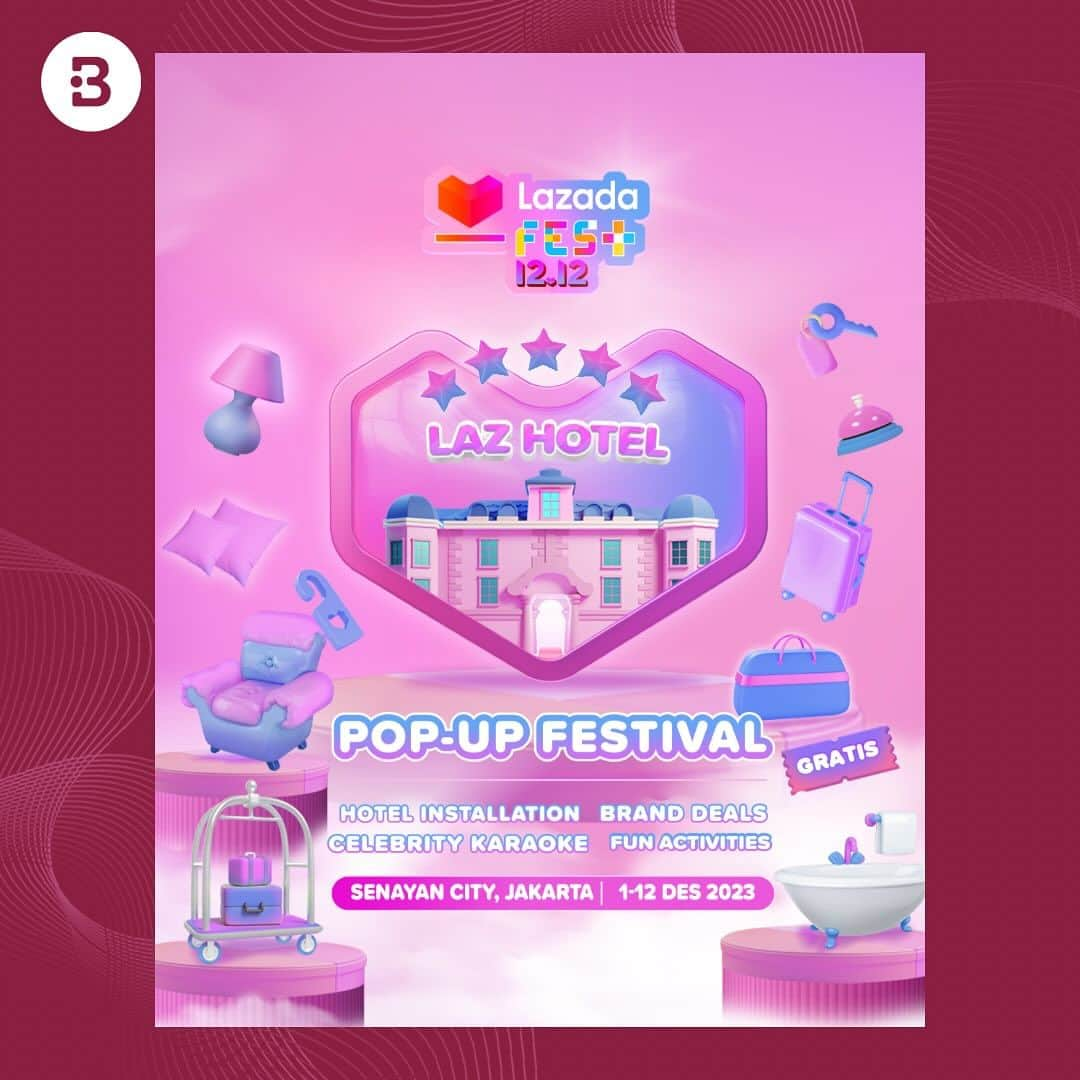 Beauty | Health | Fashionさんのインスタグラム写真 - (Beauty | Health | FashionInstagram)「Belanja tapi berasa lagi liburan di hotel? Emang ada?   Ada dong~  Laz Hotel Jakarta di Lazad12.12 Pop Up Festival.  Ada berbagai aktivitas seru selama 12 hari mulai dari belanja produk-produk beauty, fashion, dan home & living pilihan serta produk kolaborasi eksklusif 6 KOL dan 6 Beauty Brand.   Selain itu juga ada Mocktail Magic, Karaoke Night, Express Manicure, Eyebrow Threading dan pengalaman belanja ditemenin artis.  📆 : 1-12 Desember 2023 ⏰: 10.00 - 22.00 WIB  📍: Senayan City, Jakarta  Info selengkapnya di instagram @lazada_id & @cxomedia  #LazadaFest1212 #SerunyaHabisHabisan」11月30日 21時57分 - beautynesia.id