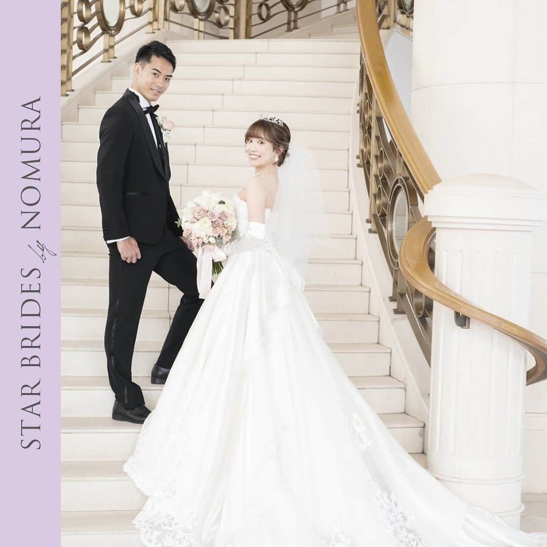 starjewelry_pressさんのインスタグラム写真 - (starjewelry_pressInstagram)「【STAR BRIDES by NOMURA】 イクスピアリ店スタッフのウェディングレポート  ヒルトン東京お台場でこだわりの挙式・披露宴をあげた野村さん エンゲージメントリングは、彼がいつも贈ってくれる"ひまわり"を連想させるデザインを選択💍 マリッジリングは、永遠の輝きを放つダイヤモンドエタニティに 華やかな2本の重ね着けにも注目です ドレスやティアラ、ブーケなど随所に"自分らしさ"を込めたこだわりのブライダルレポートをお届け！  挙式日：2023年 3月 挙式会場：ヒルトン東京お台場  ◆MY BRIDAL RING 　Lady's 　Pt950 エンゲージメントリング 0.25ct 　¥ 366,300(1PR0372)  Pt950 マリッジリング 　¥189,200(2PR0530) 　men's 　 Pt950 マリッジリング 　￥110,000(2PR0689) 　※全て税込 ◆WEDDING DRESS & TIARA ◆WEDDING PARTY ◆MESSAGE  #stajewelry #スタージュエリー #starjewelrybridal #starbrides #weddingreport #結婚指輪 #marriagering #婚約指輪 #engagementring #前撮り #先輩花嫁 #プレ花嫁 #卒花嫁 #jewelry」11月30日 21時53分 - starjewelry_press