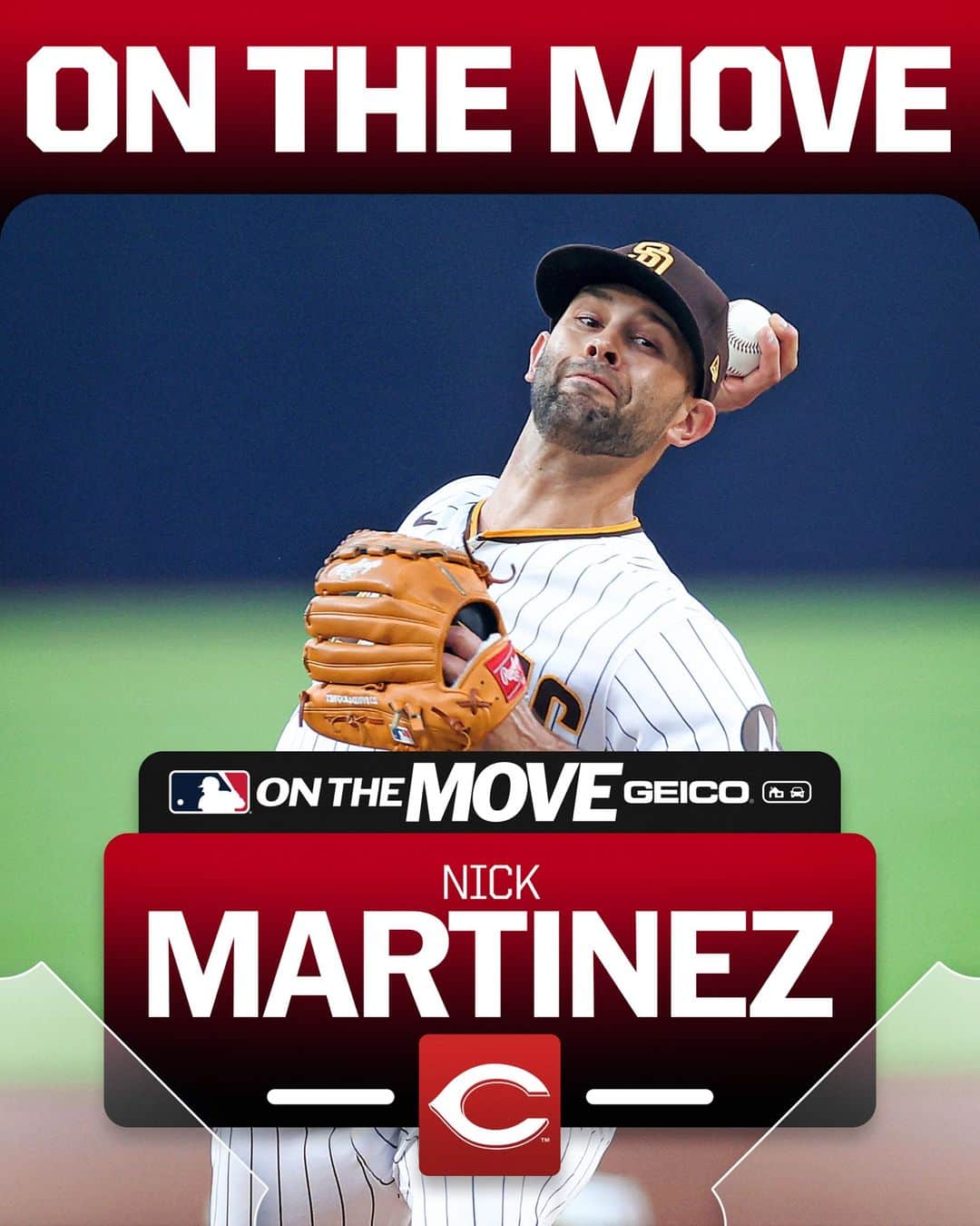 MLBのインスタグラム：「Reds, RHP Nick Martinez reportedly agree to 2-year deal, per MLB.com's @Feinsand.」