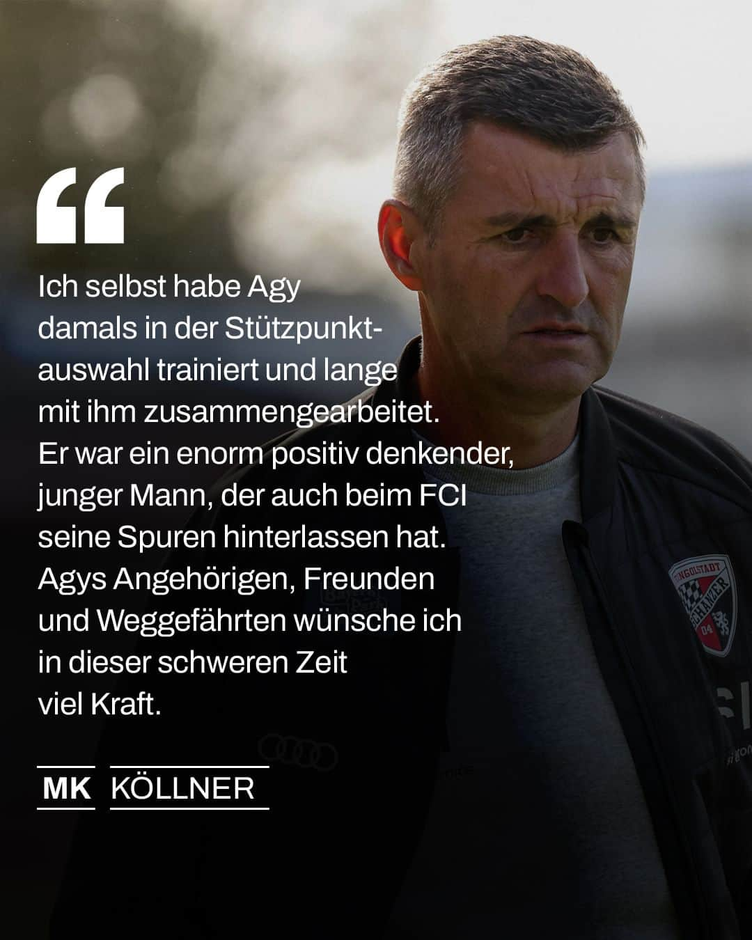 FCインゴルシュタット04のインスタグラム：「"Wir alle sind geschockt und tieftraurig", so Cheftrainer Michael #Köllner über den am Dienstag verstorbenen Ex-#Schanzer Agyemang #Diawusie. ___ Über die Vorbereitung auf das kommende Auswärtsspiel gegen den @svw07_official (02.12., 14:03 Uhr) sagt der Coach: "Wir haben die letzten Wochen über sehr gut trainiert und uns stets gesteigert, weshalb wir auch in der vierten Partie ungeschlagen bleiben wollen. Natürlich sind die Sperren ärgerlich, trotzdem gilt es auswärts wieder zu punkten." ⚫🔴 ___ Die gesamte Pressekonferenz findet ihr auf unserem YouTube-Kanal! 📲 . . #Schanzer #Schanzerfürimmer #Ingolstadt #FCI #FCIngolstadt #soccer #fussball #football #futbol #Liga3 #3Liga #fu3ball #svwaldhofmannheim #mannheim #waldhof #svwfci #auswärtsspiel #auswärts #pk #pressekonferenz #michaelköllner #köllner」