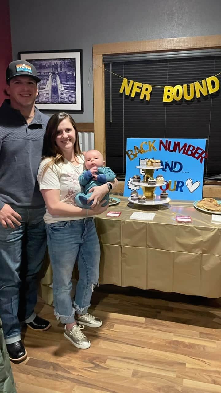 ペイジ・ローレンスのインスタグラム：「We spent last night celebrating my favourite person in the world and it was perfect 🥰😂  Richmond, I say it all the time but I am so proud of you and the rodeo season you had. Coming back from a year off due to injury, pushing yourself to better your riding, and hustling your booty off so you could not only be present for the birth of our son but also to take the last month of the season off to be present for all the little moments of Forrest’s first months with us is something I am in awe of.  While others around you (including myself at times) were questioning whether you made the right call as you sat (at home holding Forrest) on the bubble of making the NFR and everyone else was hustling, you never wavered, because you had full faith that you were where you were meant to be.  I admire you for many reasons, but your ability to stay true to your values, to trust your decisions and to be present for our family is one of my favourites.   I am celebrating the heck out of you and your EIGHTH qualification to the NFR and can’t wait to cheer you on all 10 nights in Vegas!!   Congrats, my love! And thank you to everyone who came out to help celebrate!! 🫶🫶」