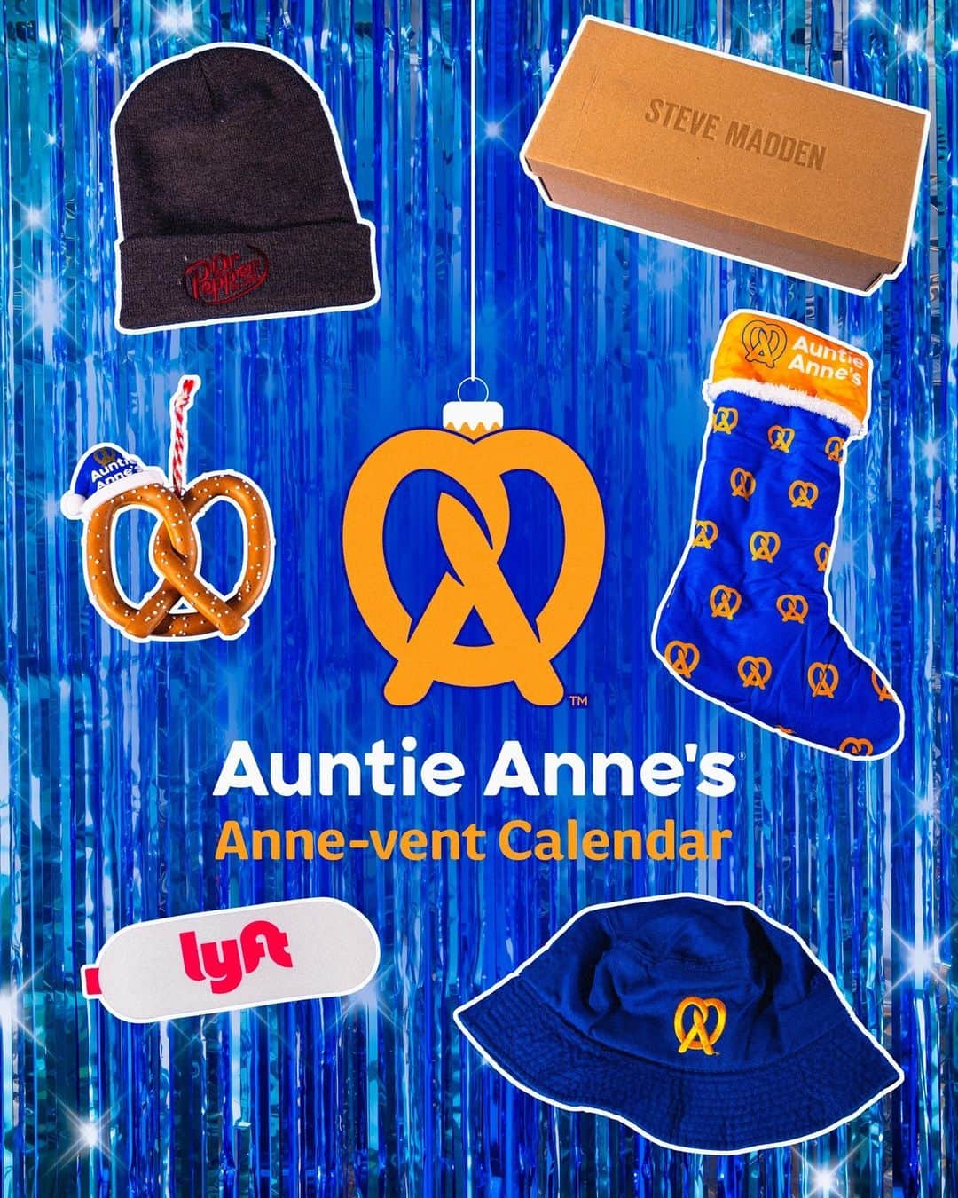 アンティ・アンズのインスタグラム：「​It's the most wonderful time of the year because the Auntie Anne-Vent Calendar is BACK! 🎁​  ​From December 1st through December 12th, we will be hosting a daily giveaway full of festive and fun prizes! Come back tomorrow for Day 1! 🎄」