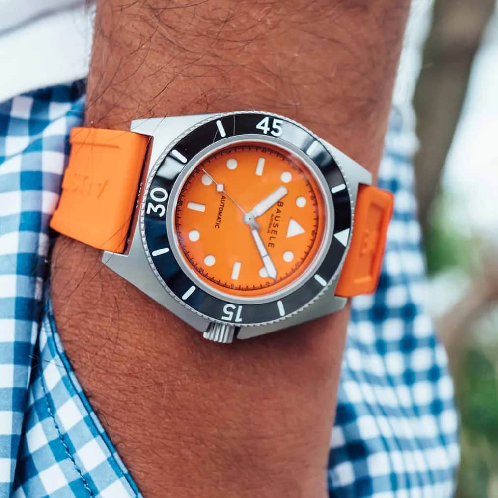 Daily Watchのインスタグラム：「Get a bit of summer vibes in the winter season. This @bausele Endless Sunrise Tangerine Sun gives you the orange glory of the Australian shares. What do you think? #bausele #bauselewatches」
