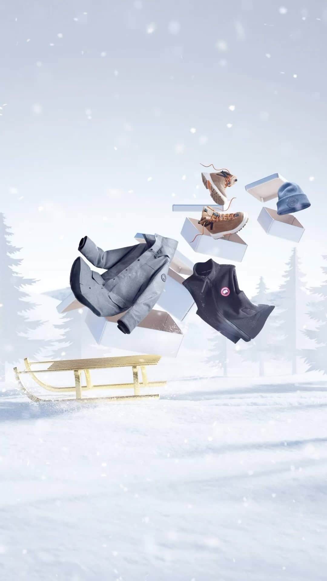 カナダグースのインスタグラム：「Wrap up luxury this winter, from iconic parkas to cozy accessories, explore our collections for the ultimate cold-weather gifts. Link in bio to shop our gift guides. #GiftInTheOpen」