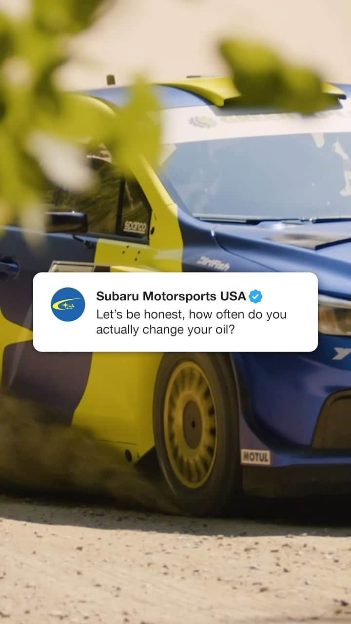 Subaru Rally Team USAのインスタグラム：「Honest answers only  #motul #motulnation #motulusa」