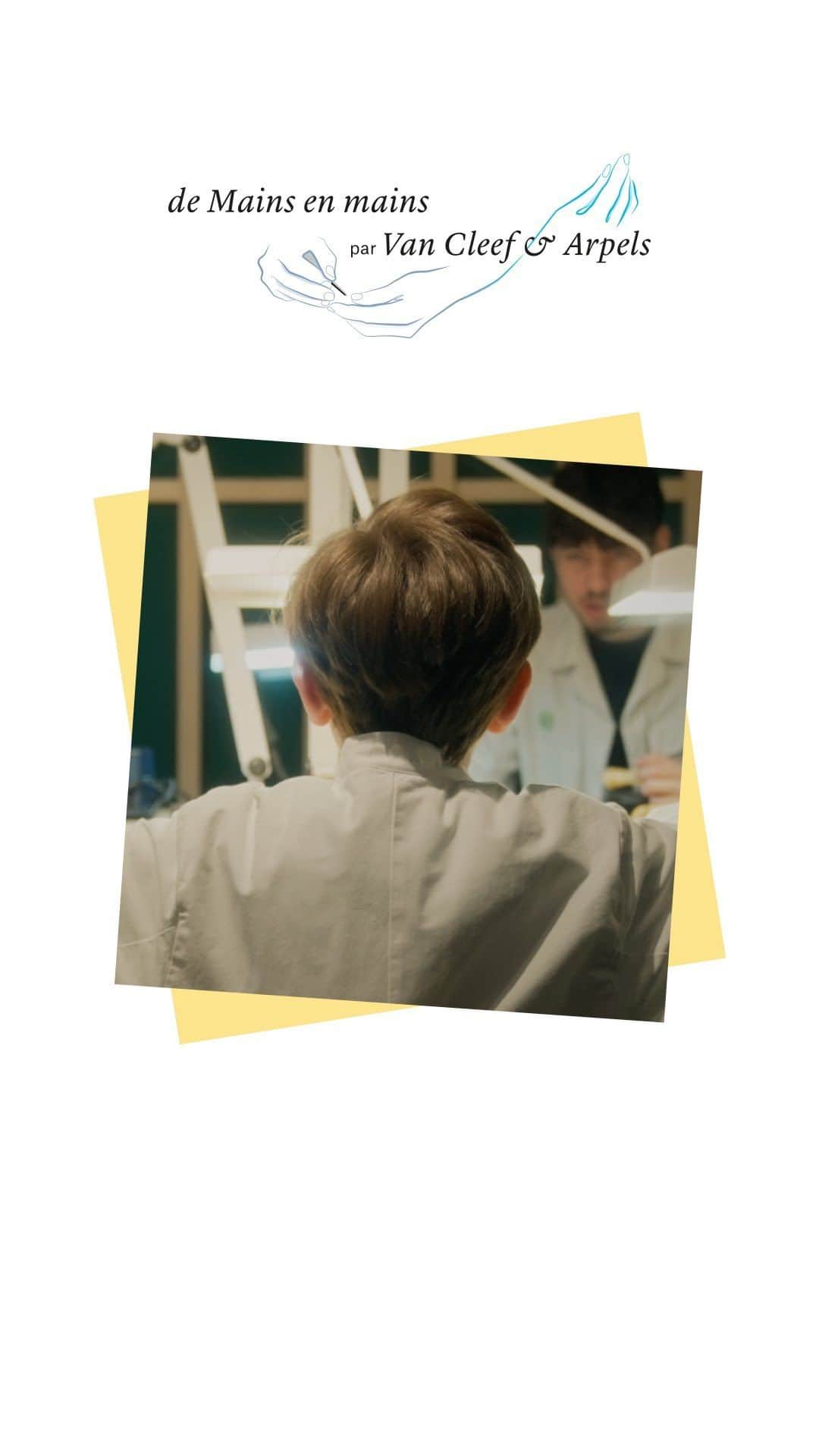 ヴァンクリーフ&アーペルのインスタグラム：「Discover the “de Mains en mains” initiative. Until December 3, at the @iclyonhoteldieu in Lyon, participants have the opportunity to learn more about jewelry professions.   Structured around a “Parcours Métiers” (Professional Pathways), an original exhibition, and the presence of @lecolevancleefarpels, which offers courses and conferences, this event reflects the Maison’s longstanding commitment to transmission and education.   📢 Listen to the participants as they share their experiences, immersed in the world of jewelry alongside craftsmen from Van Cleef & Arpels’ Workshops, over the course of a week.   #VCAdeMainsenmains #VCAsavoirfaire #BloomWithVCA #VanCleefArpels」