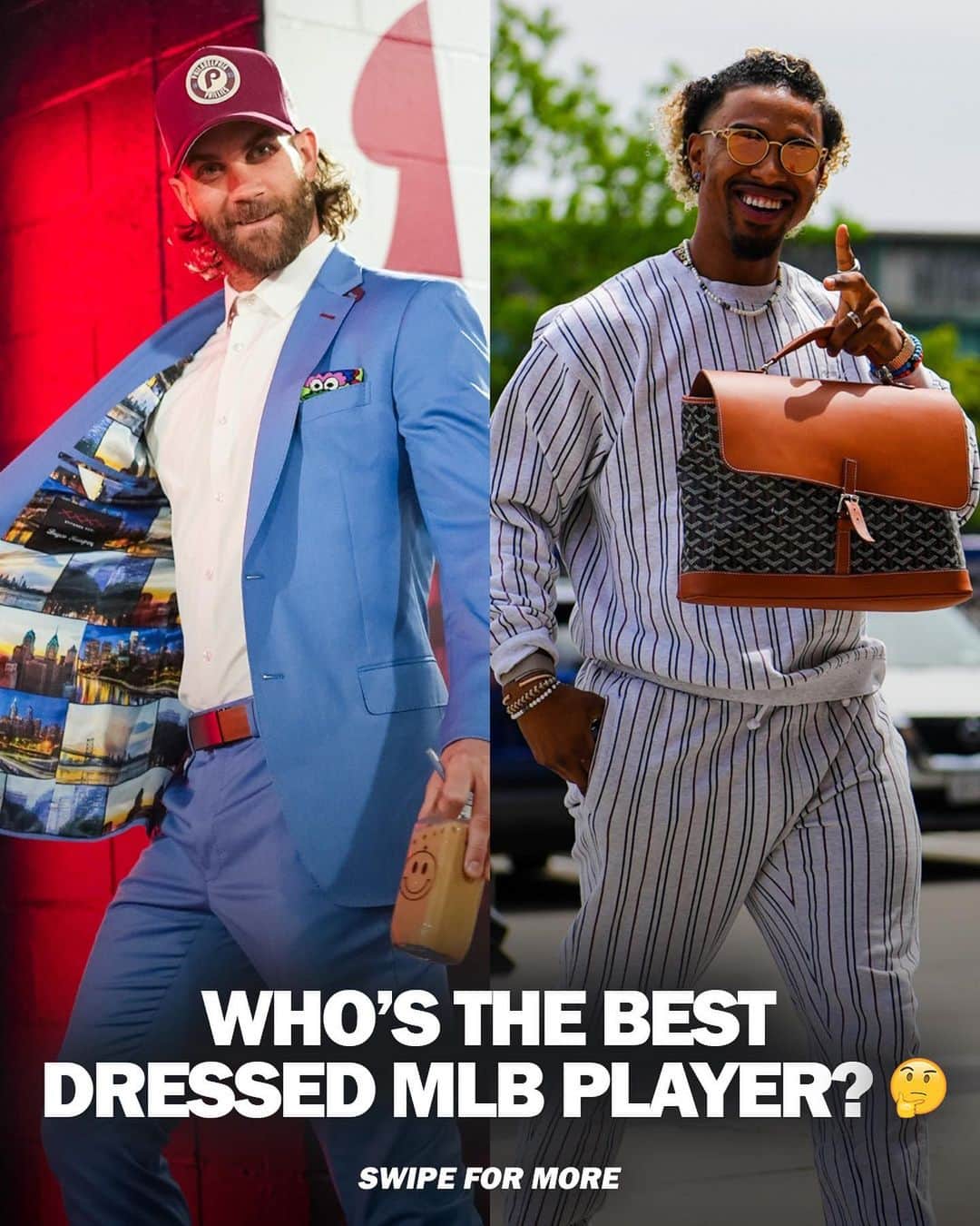 MLBのインスタグラム：「Tag the player you think has the best fits and see if they respond ⬇️👀」