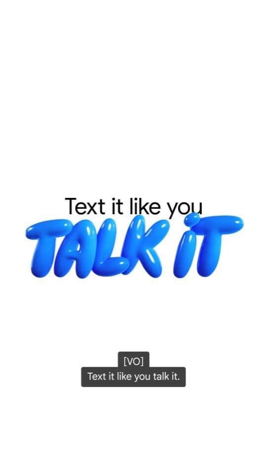 Androidのインスタグラム：「Text It Like You Talk It 👄 New Google Messages Features.  ✨ React the way you want by turning any photo into an emote 🔊 Add your emotion to any audio 🎉 Fill the screen with how you’re feeling ✏️ Use the power of AI to help you find the right words  Download now on the Google Play Store. #TextItLikeYouTalkIt」