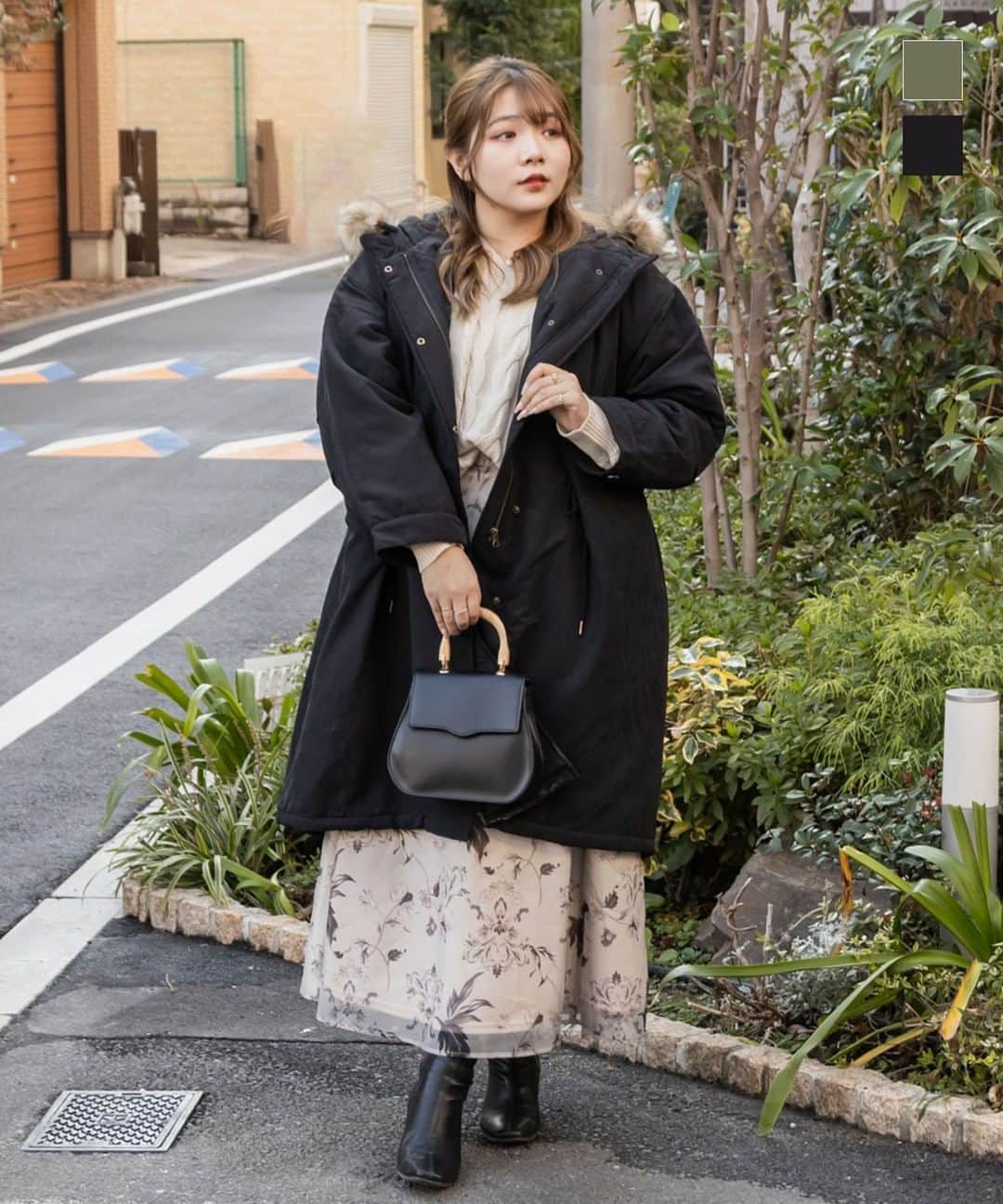 clette(クレット)のインスタグラム：「・12/1新作up・  ファー付き中綿モッズコートなど計3点！  ▼プロフィールのリンクもしくは画像をタップ♪ @clette_official  #大きいサイズ #ぽっちゃり #plussize #plussizefashion #ぽっちゃりコーデ #coordinate #ladies #fashion #shopping #通販 #clette #アウター #ニット」