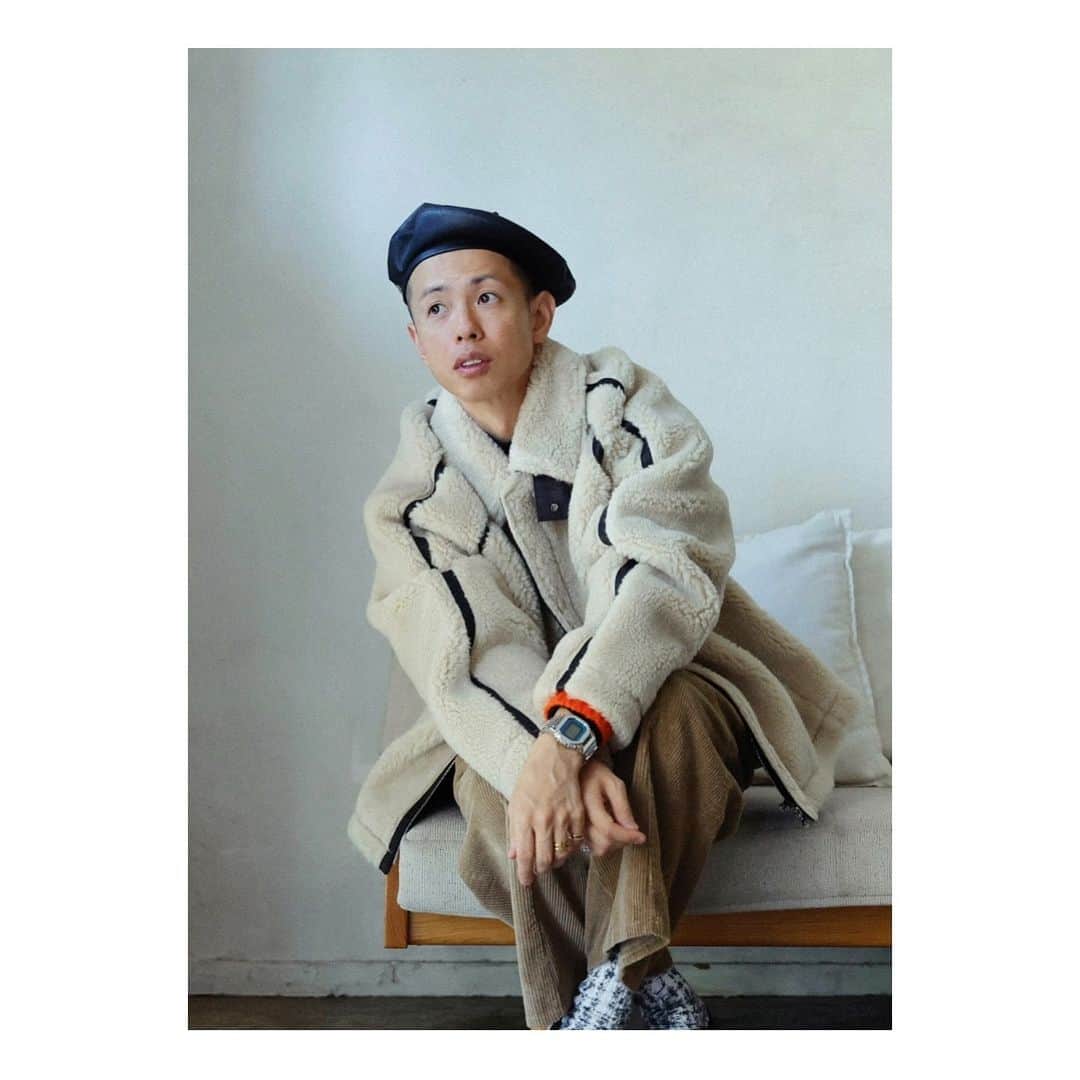 TEPPEIのインスタグラム：「…   on @wwd_jp   jacket: @ssstein_design  pants: @1977circa  béret: @dior  watch: @gshock_casio_official   shot by @kimurashinpo」