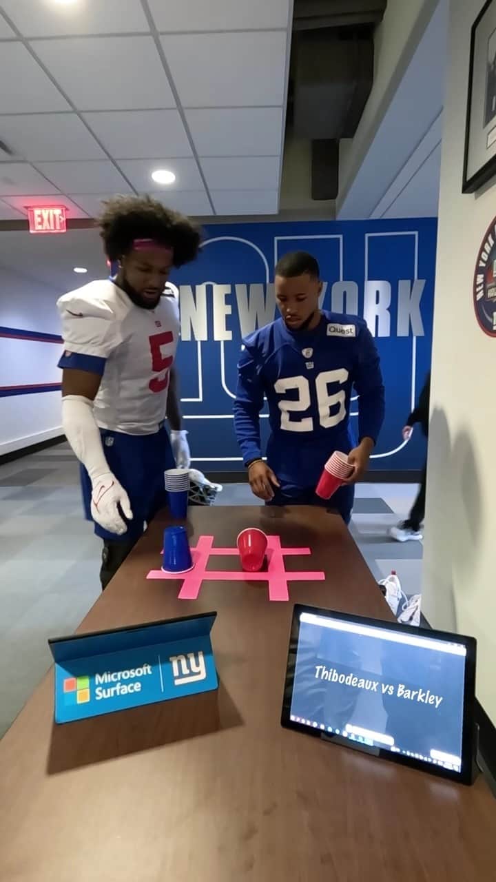 New York Giantsのインスタグラム：「These guys are always competitive 👀」
