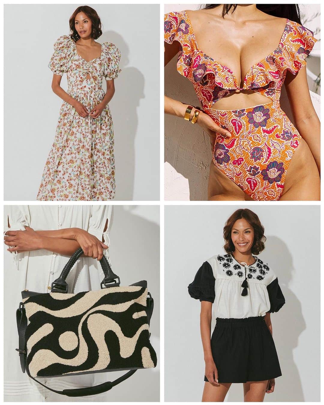クレオベラのインスタグラム：「New styles just added to the cyber sale! Save up to 80% of off dresses, tops, swim, and handbags!」