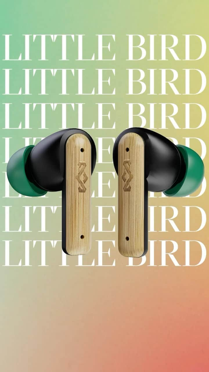 ボブ・マーリーのインスタグラム：「Perfect sound, perfect style, and the perfect eco-friendly stocking stuffer for your holiday shopping adventures, @houseofmarley’s ALL-NEW #LittleBird True Wireless Earbuds have got you covered ✌🏾💚🐥❤️  🛍️ tap the icon on the video to get yours today, or shop #houseofmarley’s current sale items at the link in story.  ♻️ the Little Bird true wireless earbuds are crafted from sustainably-sourced bamboo and recycled plastics, and your purchase helps support our #ProjectMarley reforestation campaign with @onetreeplanted 🌳」