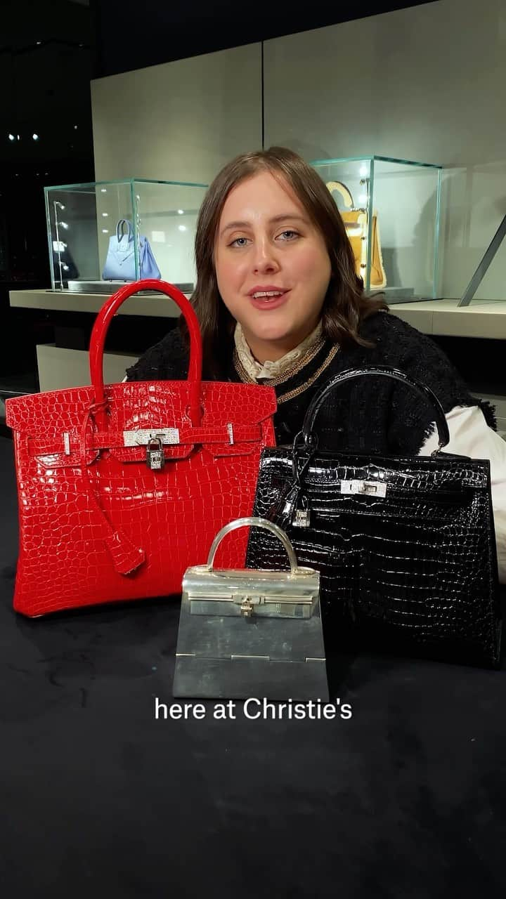 クリスティーズのインスタグラム：「Exceptional and precious Hermès handbags from Handbags Online: the New York Edit   Making its first auction appearance in seven years, we are delighted to feature a stunning sterling silver Hermès Kelly bag, among the rarest to obtain and most precious handbags ever crafted. Additional highlights include an exceptional diamond Birkin in the shade of Braise, flaunting brilliant diamonds in white gold hardware — and ­the very desirable and exceptional 25cm black Crocodile Kelly bag, also with 18k white gold and diamond hardware.    Further sale selections include handbags and accessories from Chanel, Louis Vuitton, Dior, and many more — just in time for the holiday season!   Browse online now via the LinkinBio!   Handbags Online: The New York Edit | New York | 30 November – 12 December」