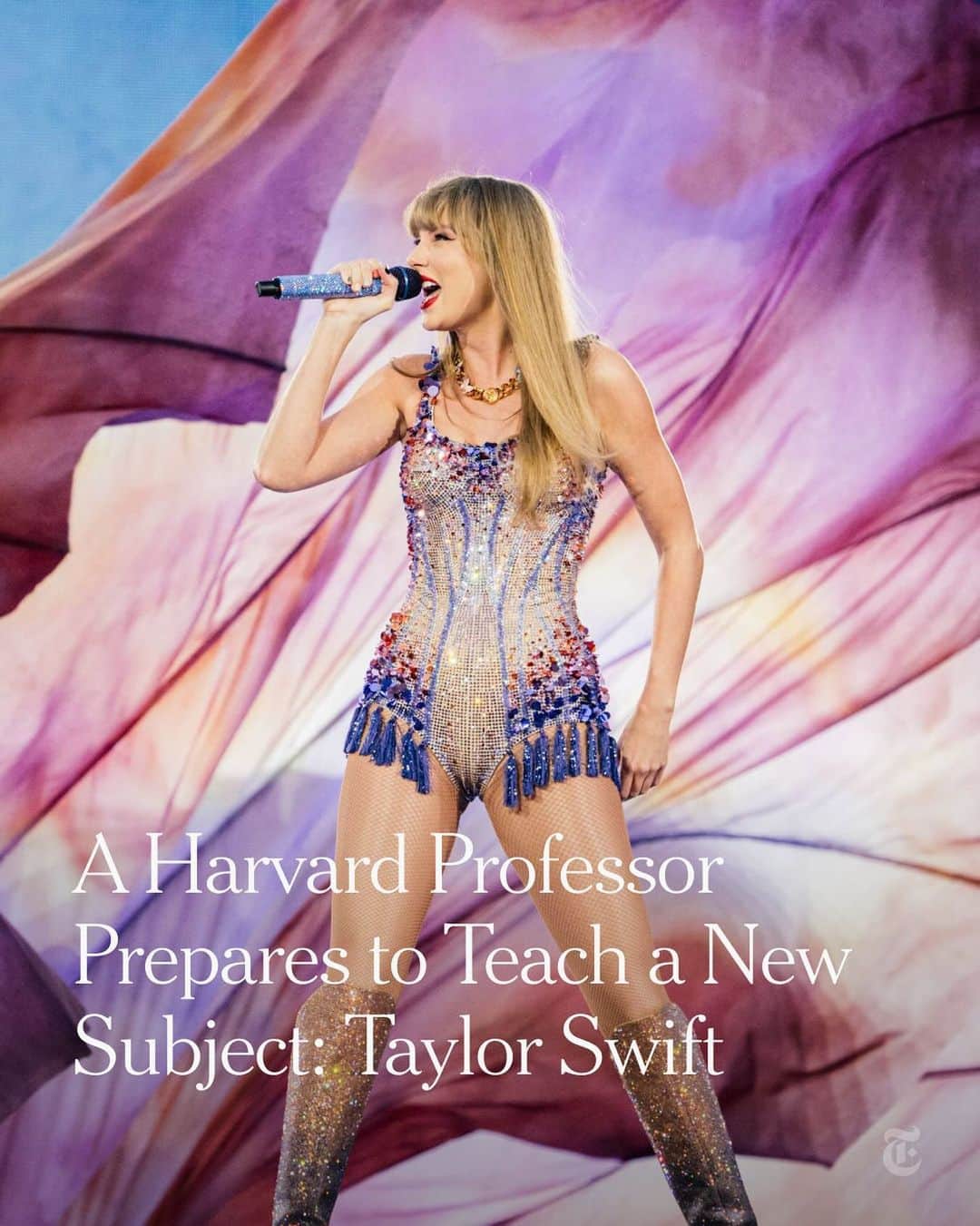 New York Times Fashionのインスタグラム：「Nearly 300 Harvard students have signed up for a new English class, “Taylor Swift and Her World.” In the spring semester, Professor Stephanie Burt will explore Swift's catalog and pair it with bodies of work from other people, from poet William Wordsworth to contemporary authors like Zan Romanoff.  “If you’re going to teach people to love something that they see as obscure or distant or difficult or unfamiliar, your best shot at doing that honestly and effectively is to connect it to something that people already like,” Burt said in an interview with The New York Times.   Tap the link in our bio to read @4evrmalone’s full interview with Burt and get a look into what exactly her students will be studying. Photo by @poupayphoto」