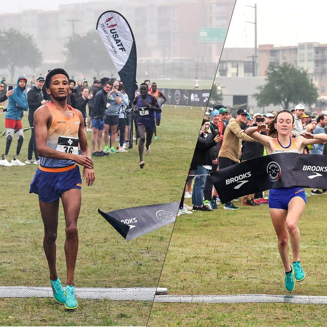 ホカオネオネさんのインスタグラム写真 - (ホカオネオネInstagram)「On a misty Austin morning, @naz_elite came out in force at the @SoundRunning Cross Champs. Katie Wasserman won the women’s race, Adriaan Wildshutt the men’s, and @naz_elite swept both team titles in the process.   Photos: @kevmofoto   #xc #crosscountry #hoka #nazelite #soundrunning」12月1日 8時46分 - hoka