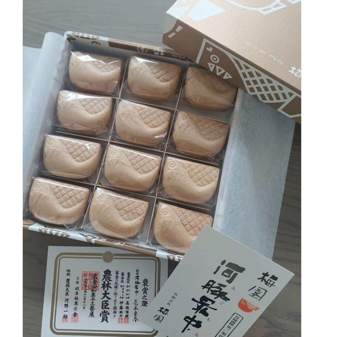 津野瀬果絵さんのインスタグラム写真 - (津野瀬果絵Instagram)「. 門司港の駅はレトロで素敵♡お世話になった皆様方、ふっけい君ありがとうございました♡藤井聡太八冠が先日の竜王戦でおやつに選んだ話題の『福を呼ぶ　河豚最中』🐡あんこたっぷりで最高に美味しかったです♡ . #門司港#門司港駅#１日警察署長#門司警察署#ふっけい君#河豚最中#藤井聡太八冠#竜王戦おやつ#梅園#北九州#手土産」12月1日 10時09分 - kaetsunose