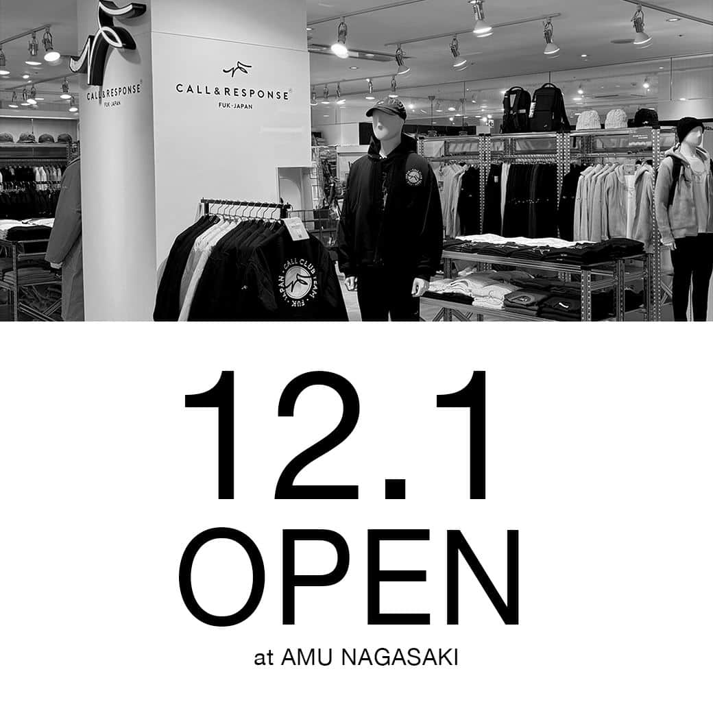 CALL&RESPONSEさんのインスタグラム写真 - (CALL&RESPONSEInstagram)「. 【NEW OPENのお知らせ】 本日12/1(金)、アミュプラザ長崎本館3階に CALL&RESPONSEの新店がオープンいたしました！  お近くの方は、是非お越しくださいませ！ スタッフ一同心よりお待ちしております！  #callandresponse #コールアンドレスポンス #パパこれよかね #newopen #新店オープン #アミュプラザ長崎 #amu #長崎 #nagasaki」12月1日 10時53分 - callandresponse_official