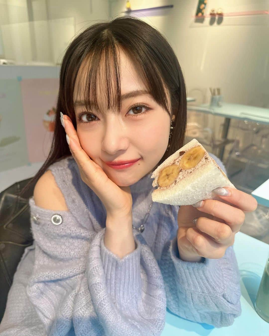 村瀬紗英さんのインスタグラム写真 - (村瀬紗英Instagram)「#dailylook  🙈🍌🧁💜 12月おじゃまします(:  👗▶︎ @andgeebee_official」12月1日 20時58分 - saepiiii.m