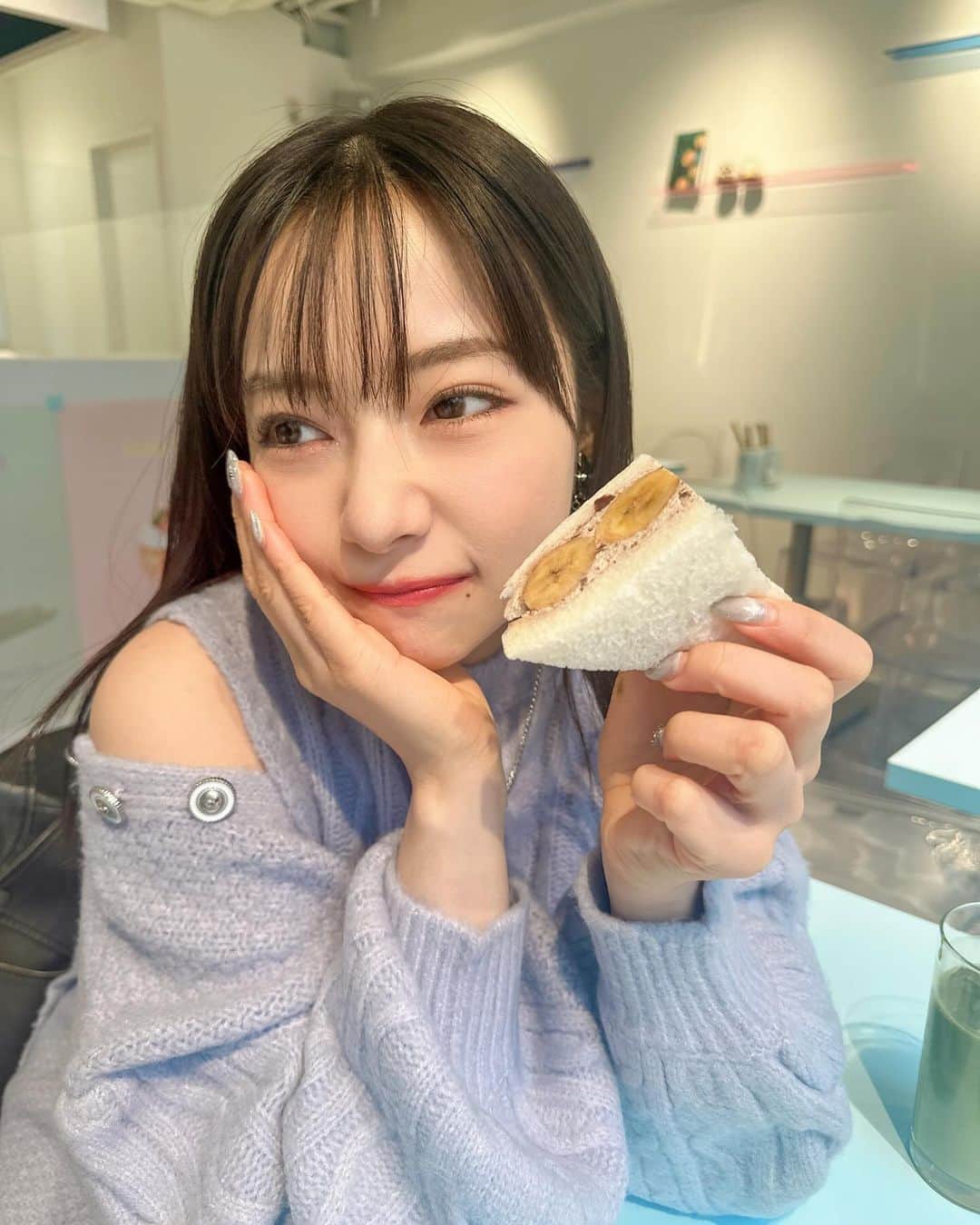 村瀬紗英さんのインスタグラム写真 - (村瀬紗英Instagram)「#dailylook  🙈🍌🧁💜 12月おじゃまします(:  👗▶︎ @andgeebee_official」12月1日 20時58分 - saepiiii.m