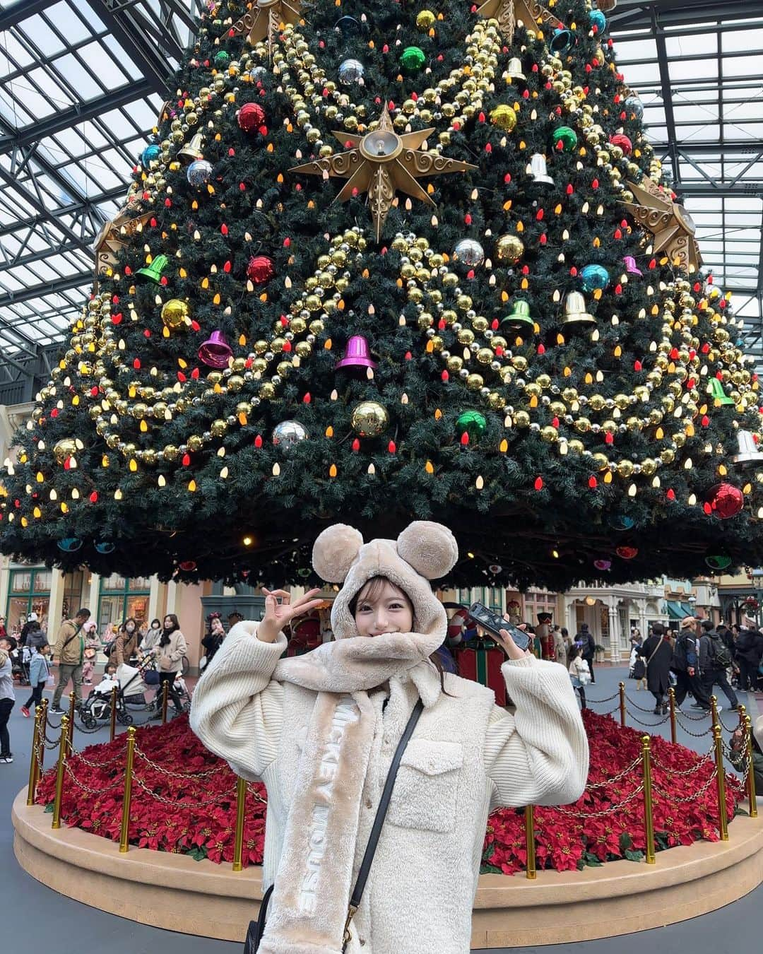 星島沙也加のインスタグラム：「クリスマスディズニー🎄💖」