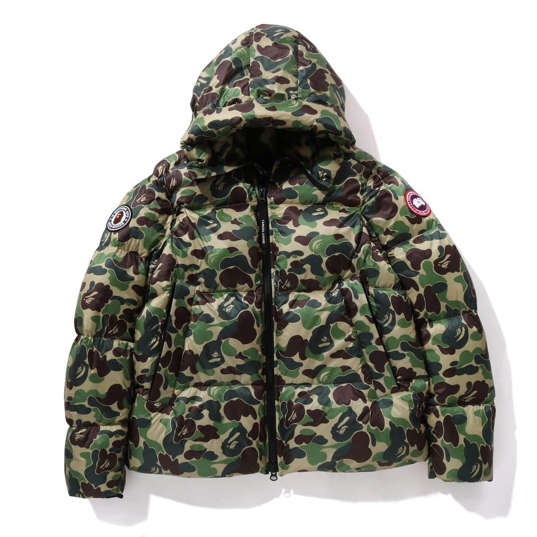 ア ベイシング エイプのインスタグラム：「A BATHING APE® X CANADA GOOSE collection will be available at authorized A BATHING APE® stores and BAPE.COM Saturday, December 2nd.  @canadagoose #bape#abathingape#canadagoose」