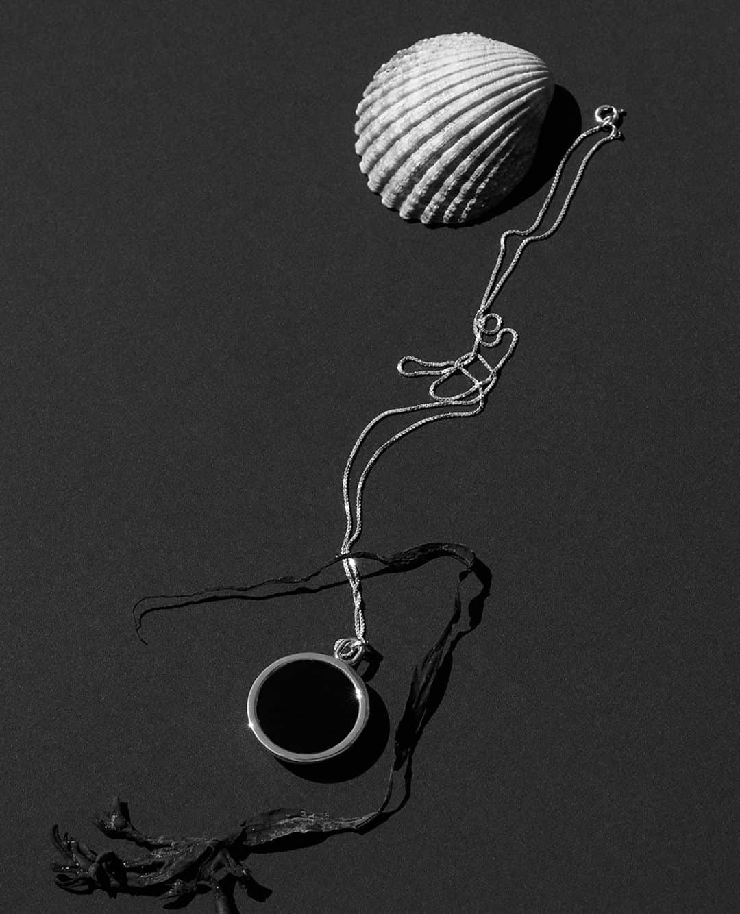 エステルデヴェのインスタグラム：「The "Nouveau Réalisme" necklace in black onyx, captured by Audrey Corregan @audreycorregan as part of our "Carte Blanche" series, in collaboration with Art director Benjamin Grillon @benjamingrillon .」